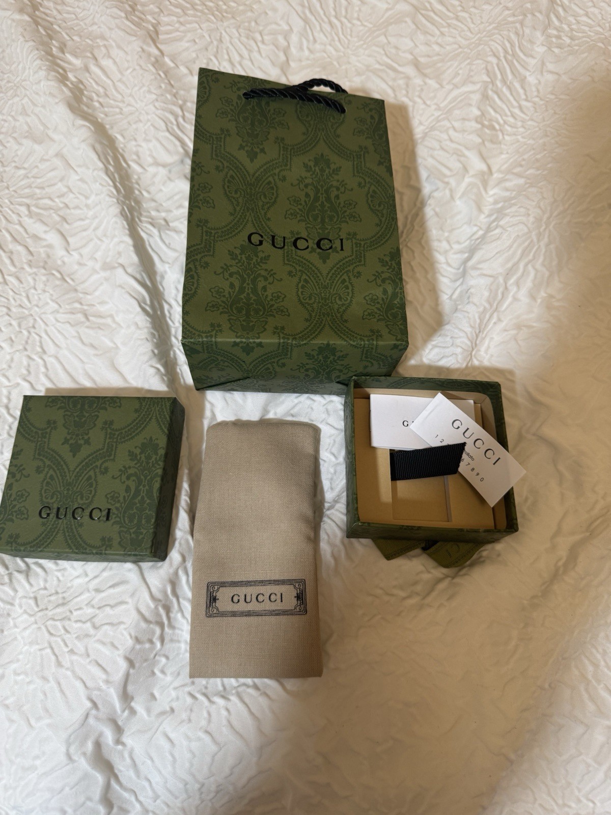 Gucci Double G Gold Tone Chain Bracelet Adjustable 6.5–7” w/ Box & Dust Bag