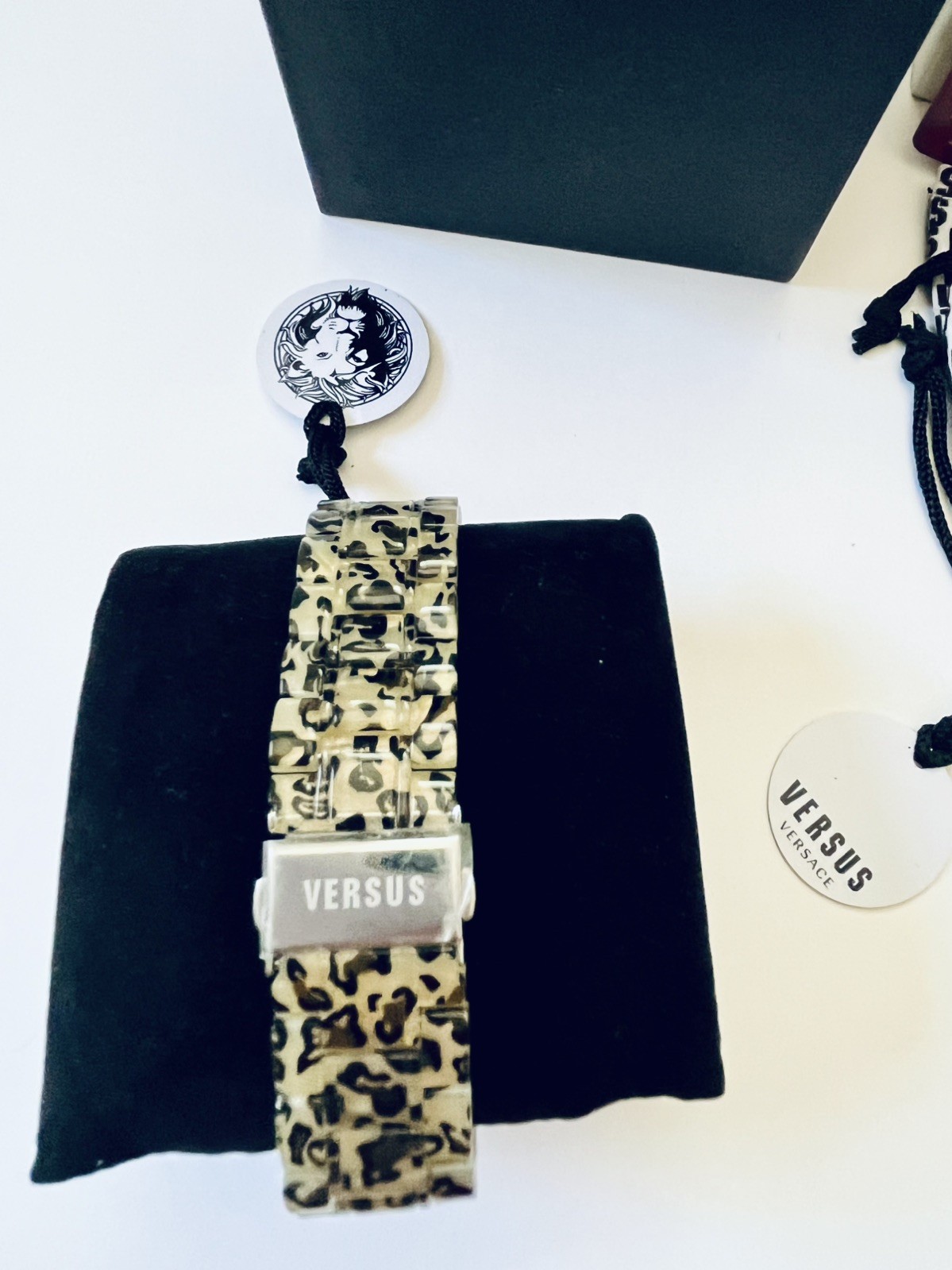 Versus by Versace SOF050014 Tokyo Champagne Dial Leopard-pattern Plastic Watch