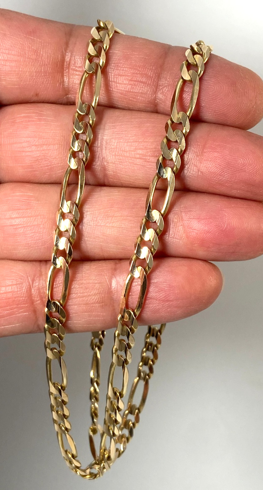 Gold Figaro Chain Solid 10K | 20 inch | 5.60mm | 22.20 Grams