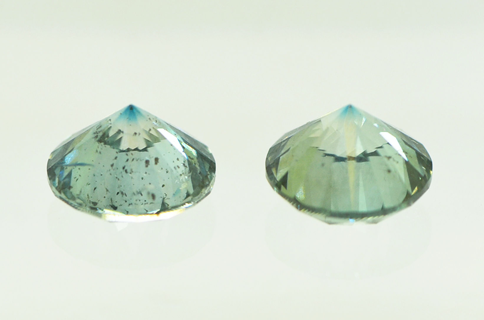 Round Cut Diamond Matching Pair Fancy Blue Color Loose Enhanced VS2/SI1 4.12 TCW