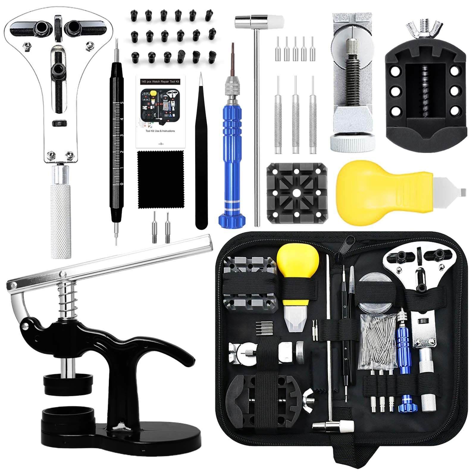 Professional Watch Repair Kit – Battery Replacement, Link Removal, Case Opener &