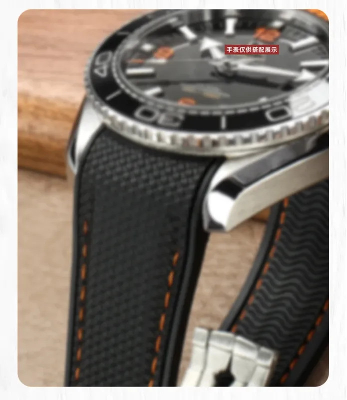 Sport Watchband Waterproof Watch Strap 21mm For Omega Planet Ocean 600 Quarter