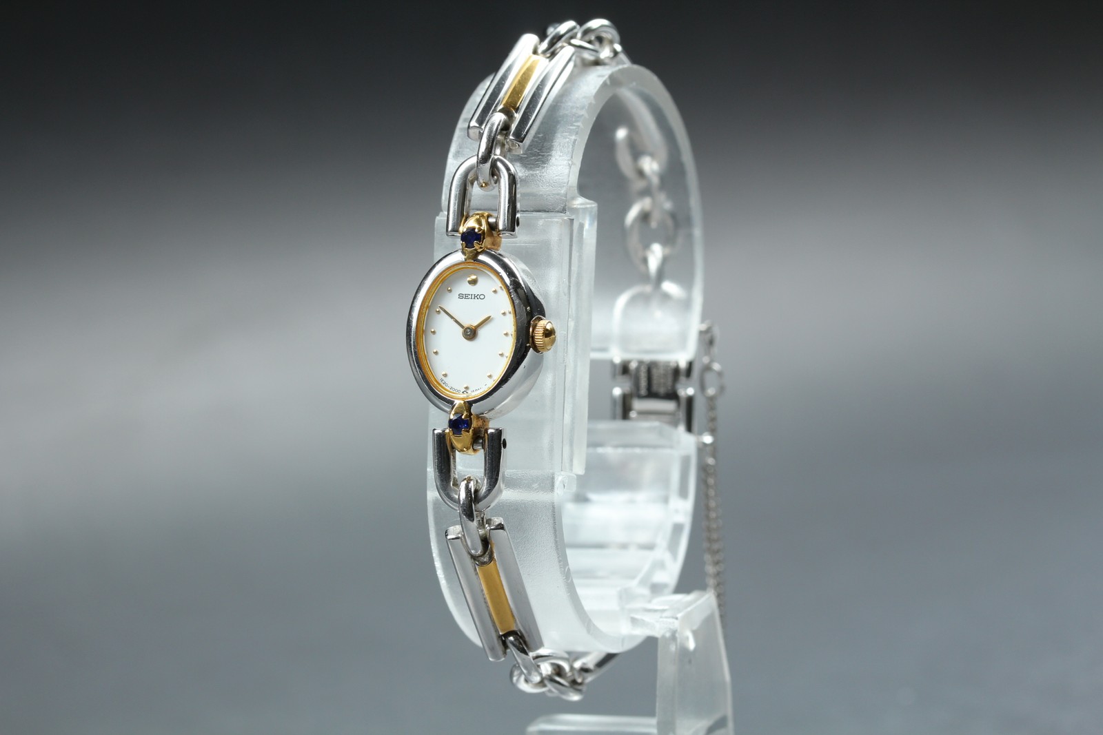 Vintage 1989 Exc+5 Seiko Tisse 1E20-6160 Two-Tone Quartz Womens Watch JAPAN