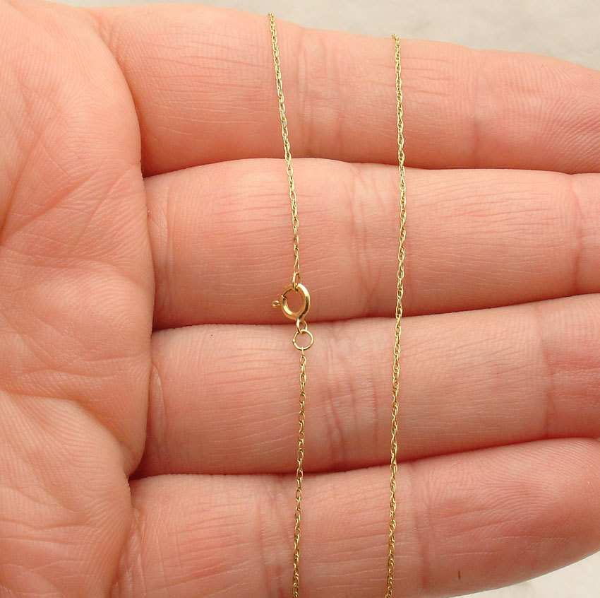 16″ 18″ Dainty Open Milano Rope Chain Necklace Real Solid 14K Yellow Gold 0.5mm