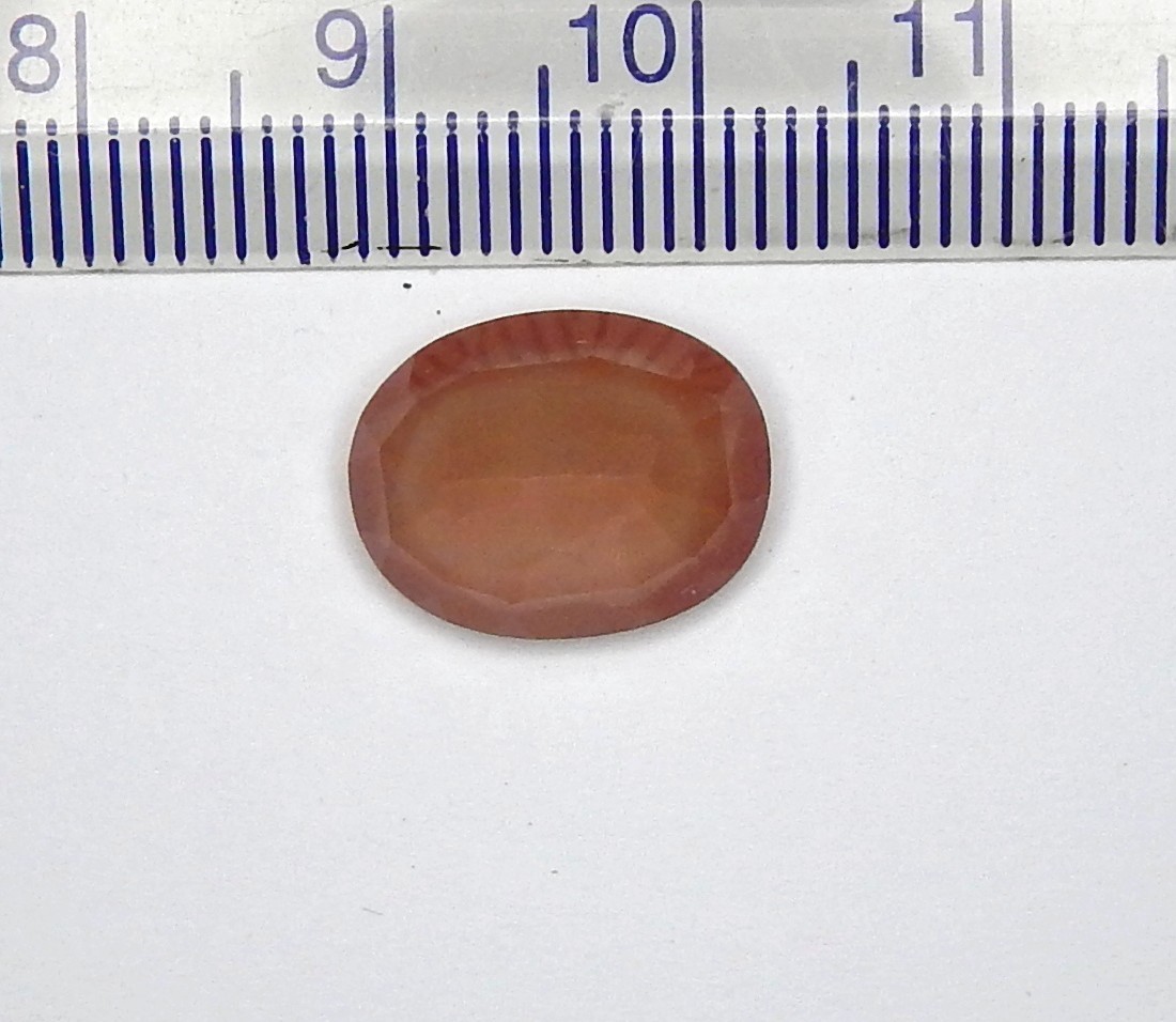 5.9ct Oregon Sunstone Copper Schiller Natural Mined Unheated Faceted Oval USA