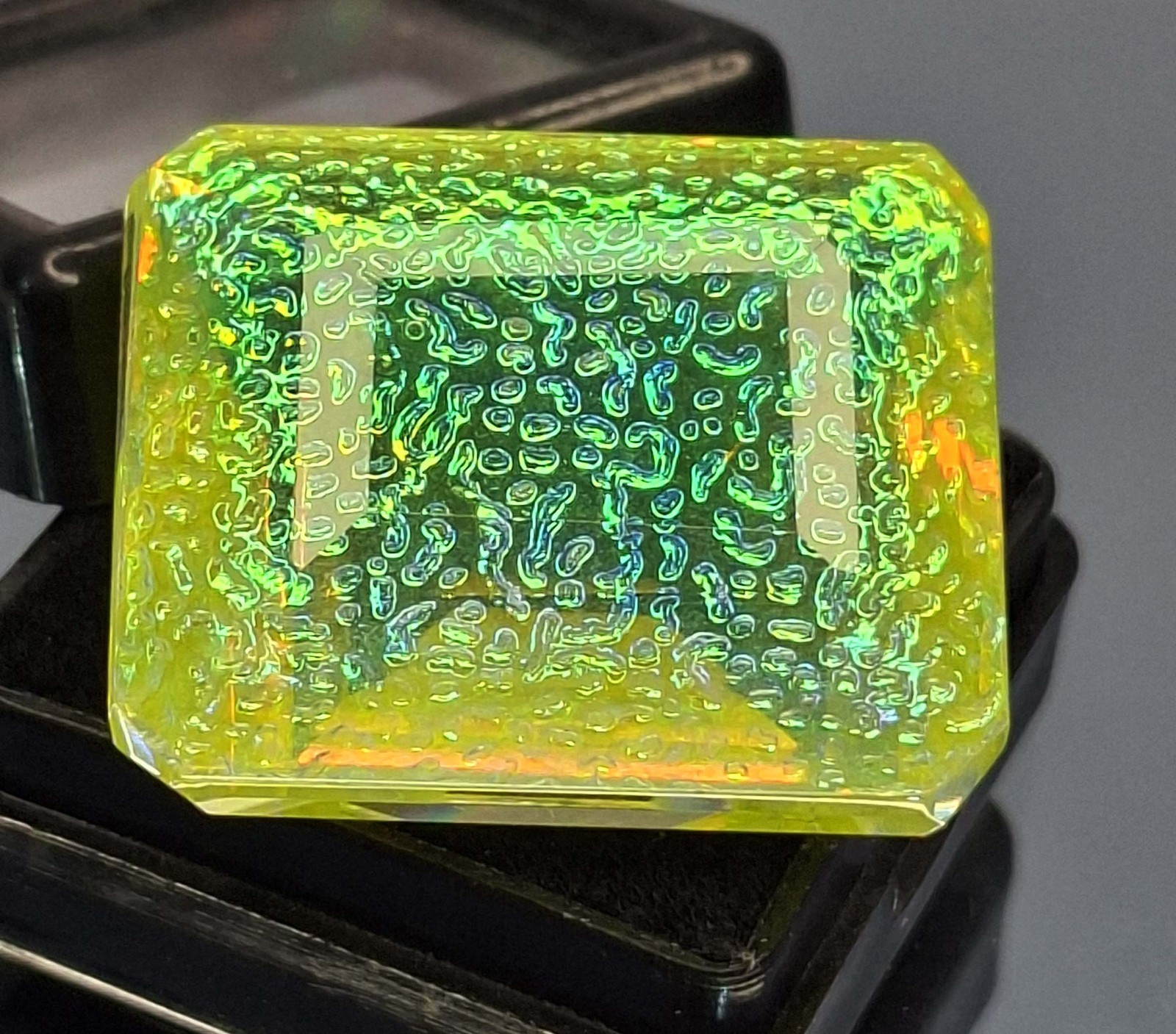 Monarch Fire Opal Natural Emerald Cut 66-68 Ct Certified Loose Gemstone RK1059