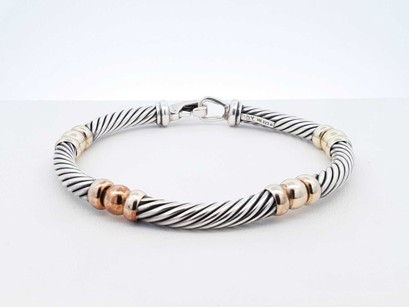 David Yurman Metro Cable Bracelet In Sterling Silver 23.6g 6.5 Inch Fw0226orzdu