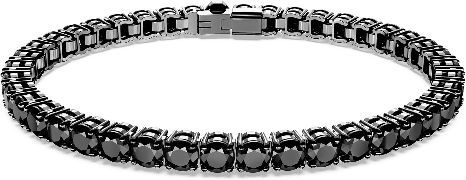 Swarovski Matrix Tennis bracelet Round cut Black Ruthenium plated Size M (Z2-B8)