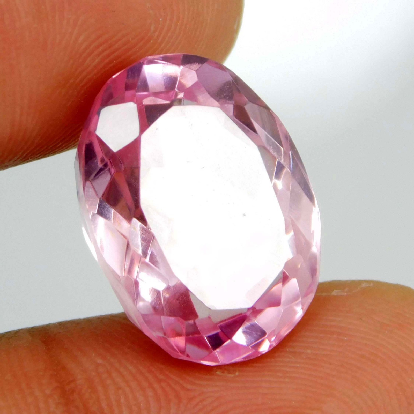 Natural Unheated Peach Pink Morganite Madagascar 18.80 Ct Gemstone Full Fire