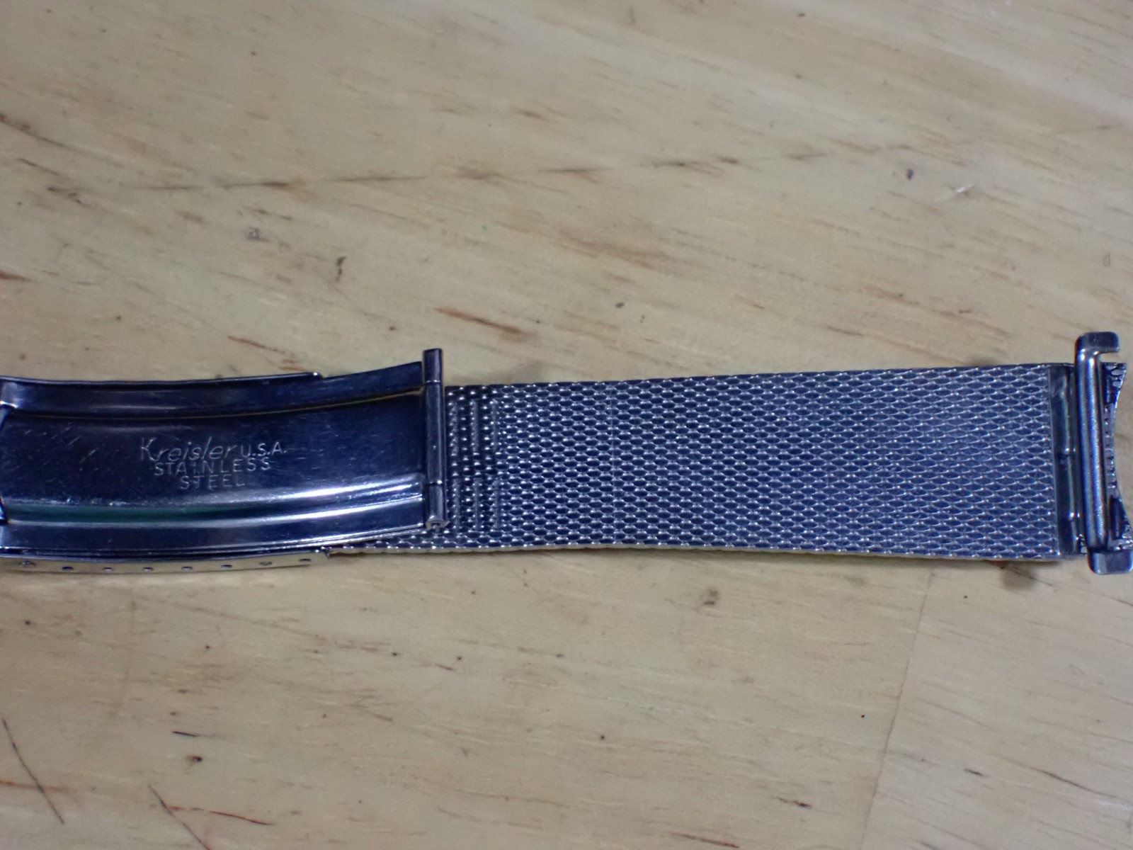 Vintage KREISLER Stainless MESH Deployment Watch Band 17.4 mm end Mint