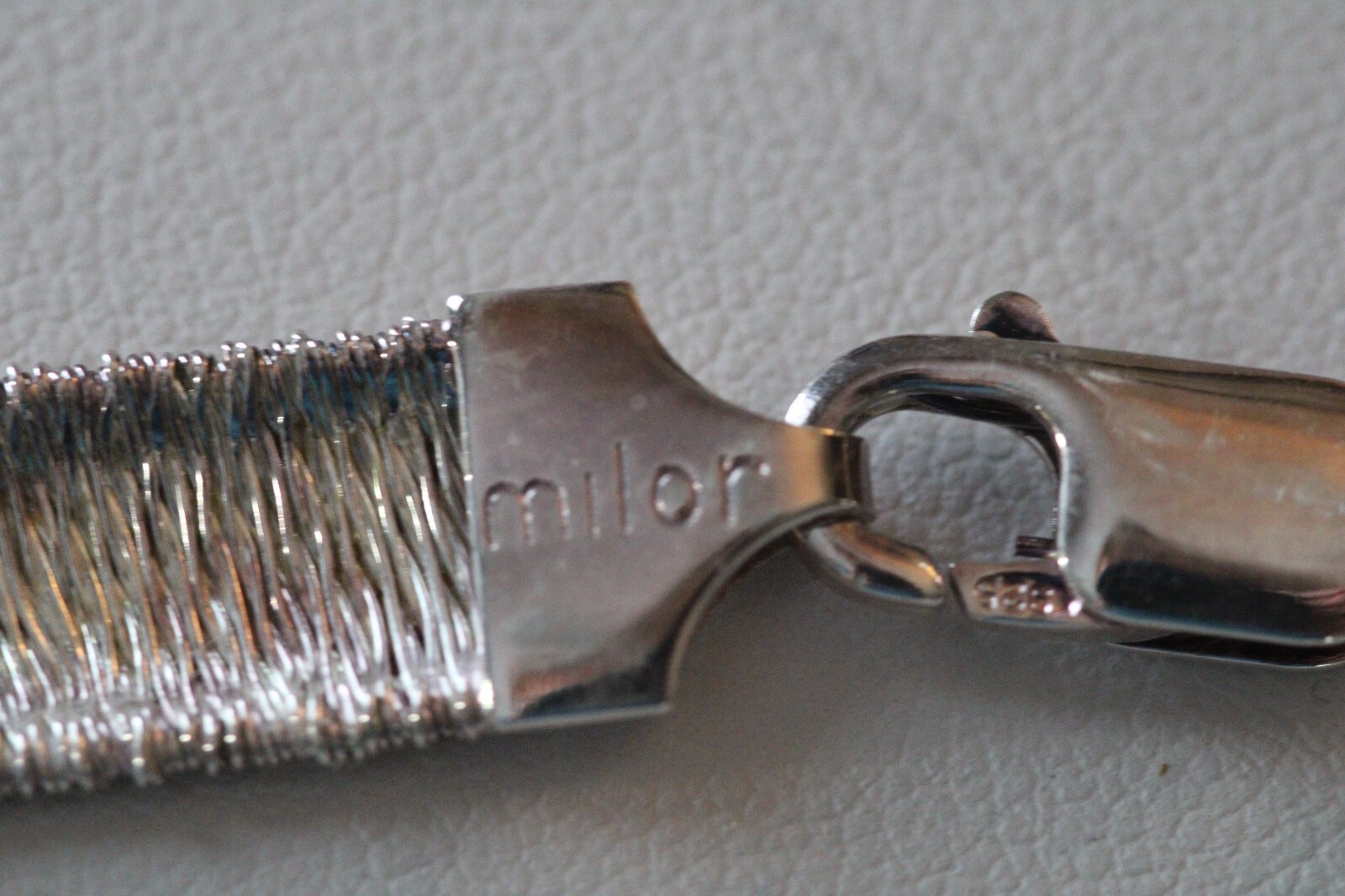 Vintage Milor Italy 925 Sterling Silver Omega Style Wire Wrapped Necklace 21 1/2