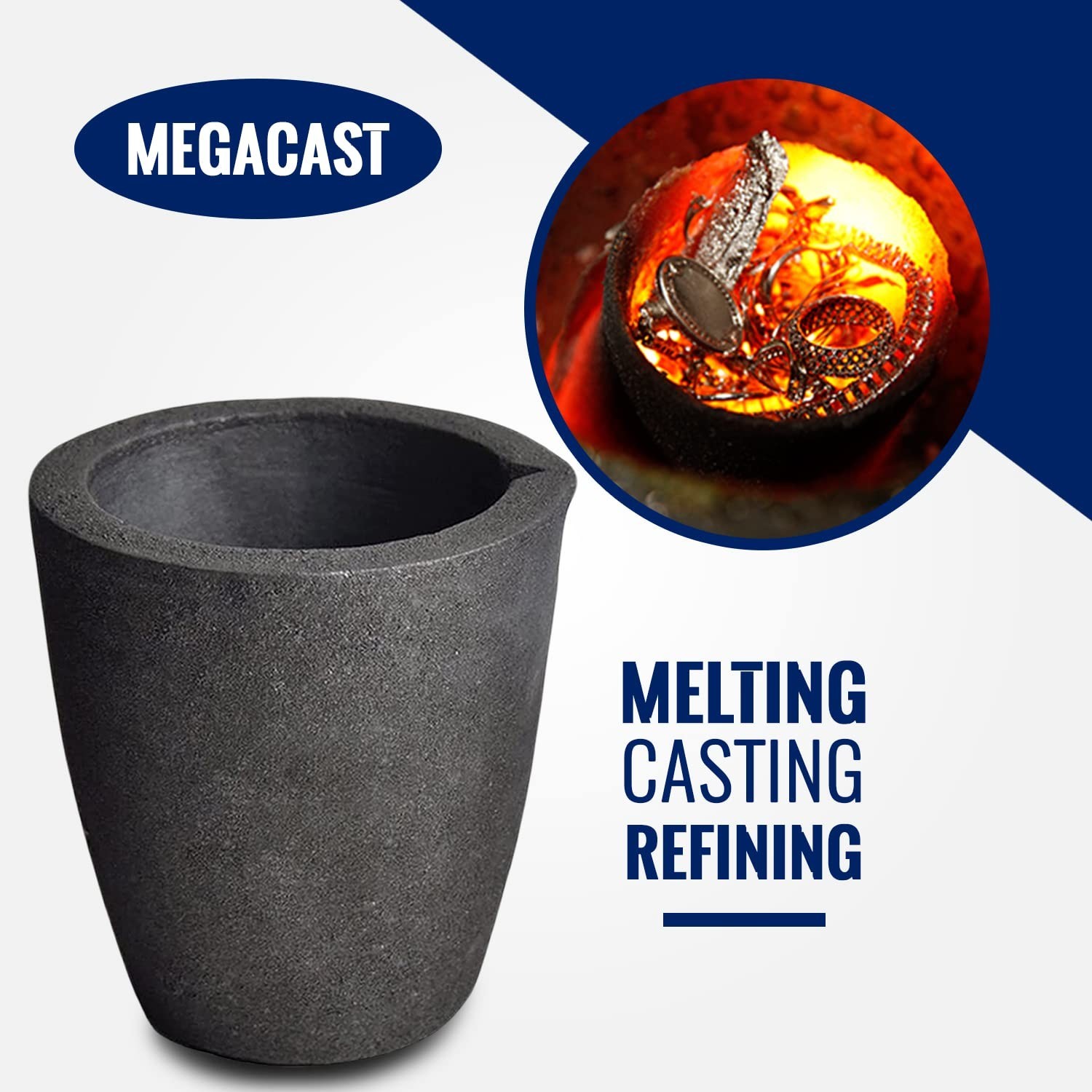8KG Graphite Crucibles for Melting & Casting – Foundry Clay Furnace Torch for Go