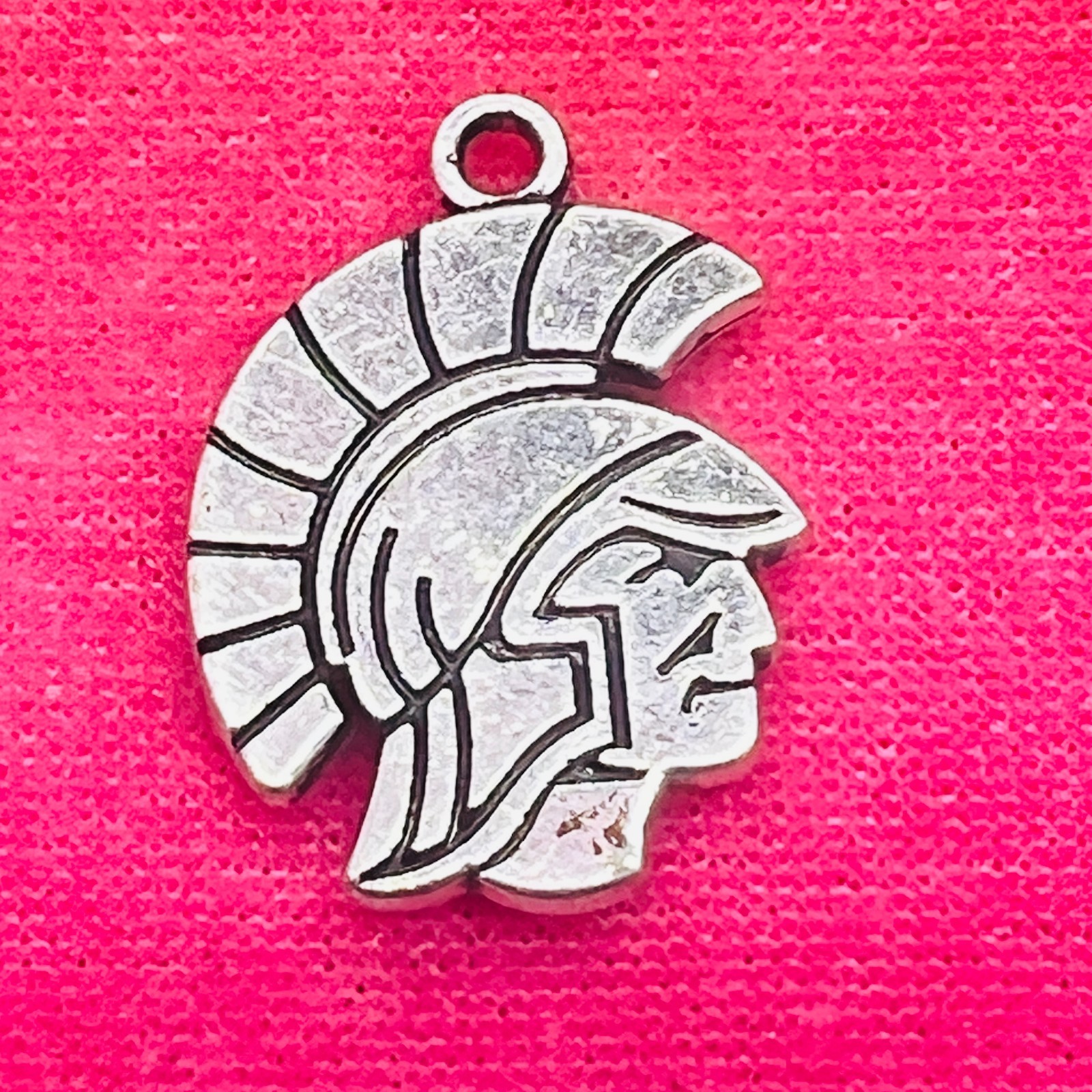 High School College Mascot Trojans Spartan Warrior Head Bracelet Charm 1″