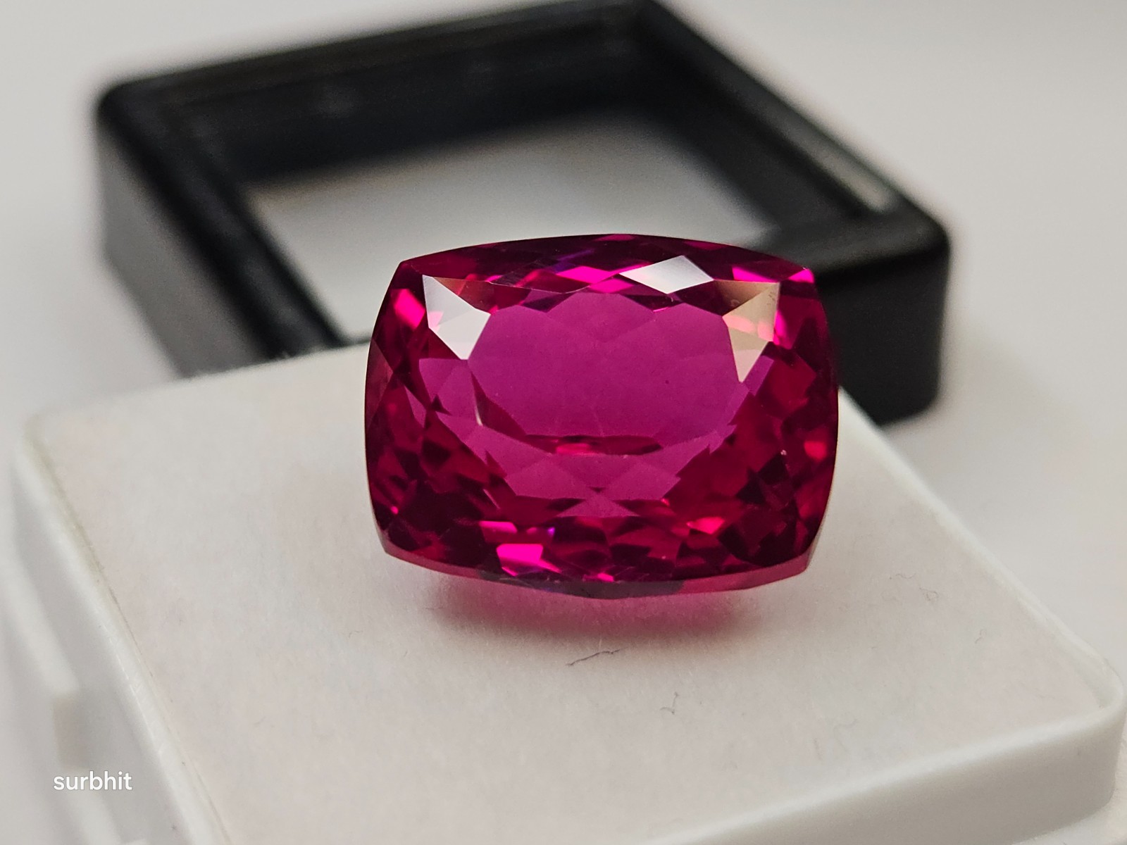 Dark Pink Sapphire Cushion Cut 14+Ct Natural Certified Loose Gemstone