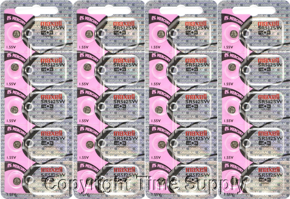 Maxell 335 SR512SW D335 V335 LR512 SR512 Battery 0% MERCURY ( 20 PC )