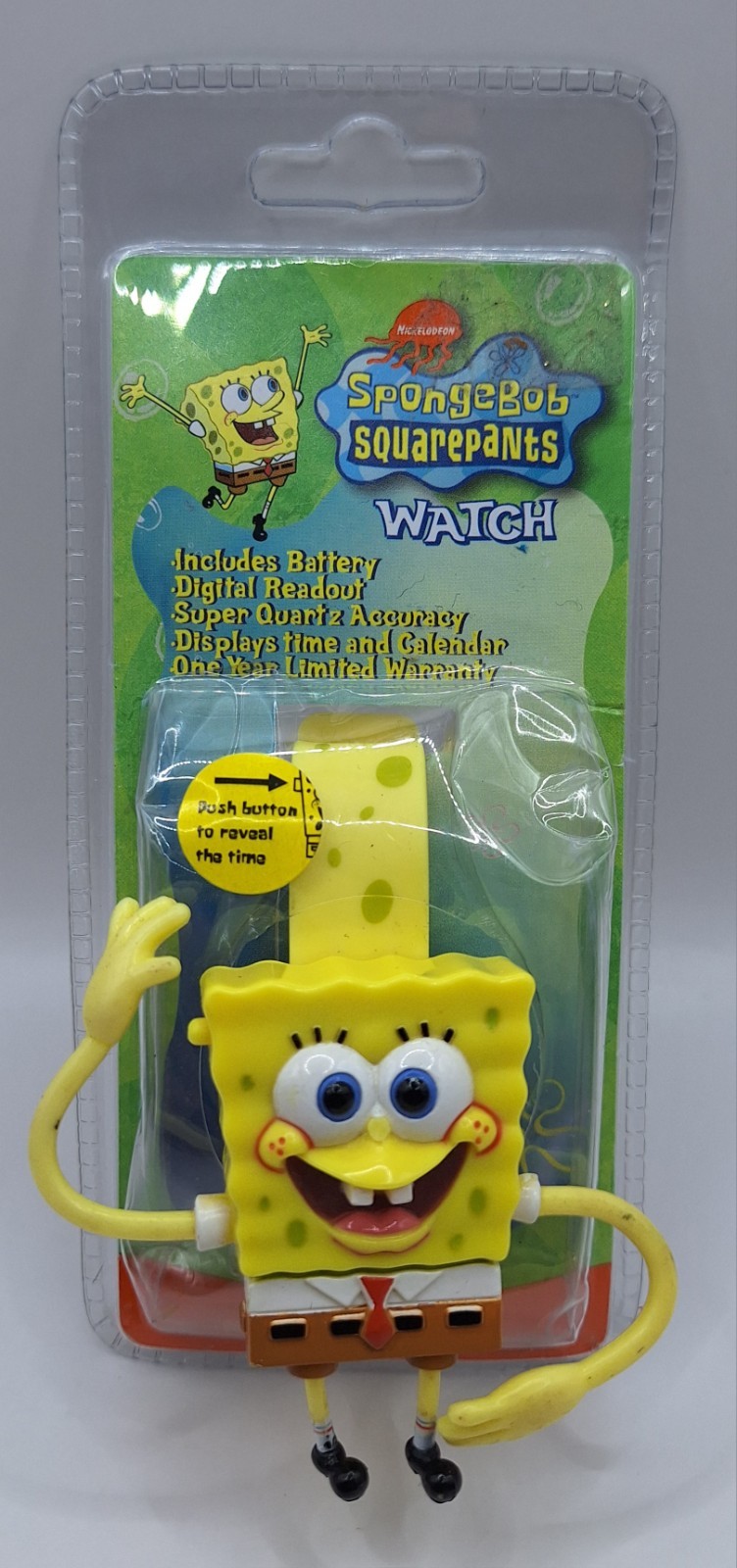 Spongebob Squarepants Kids Watch 2002 Clicks Viacom Nickelodeon Vintage NEW/NOS