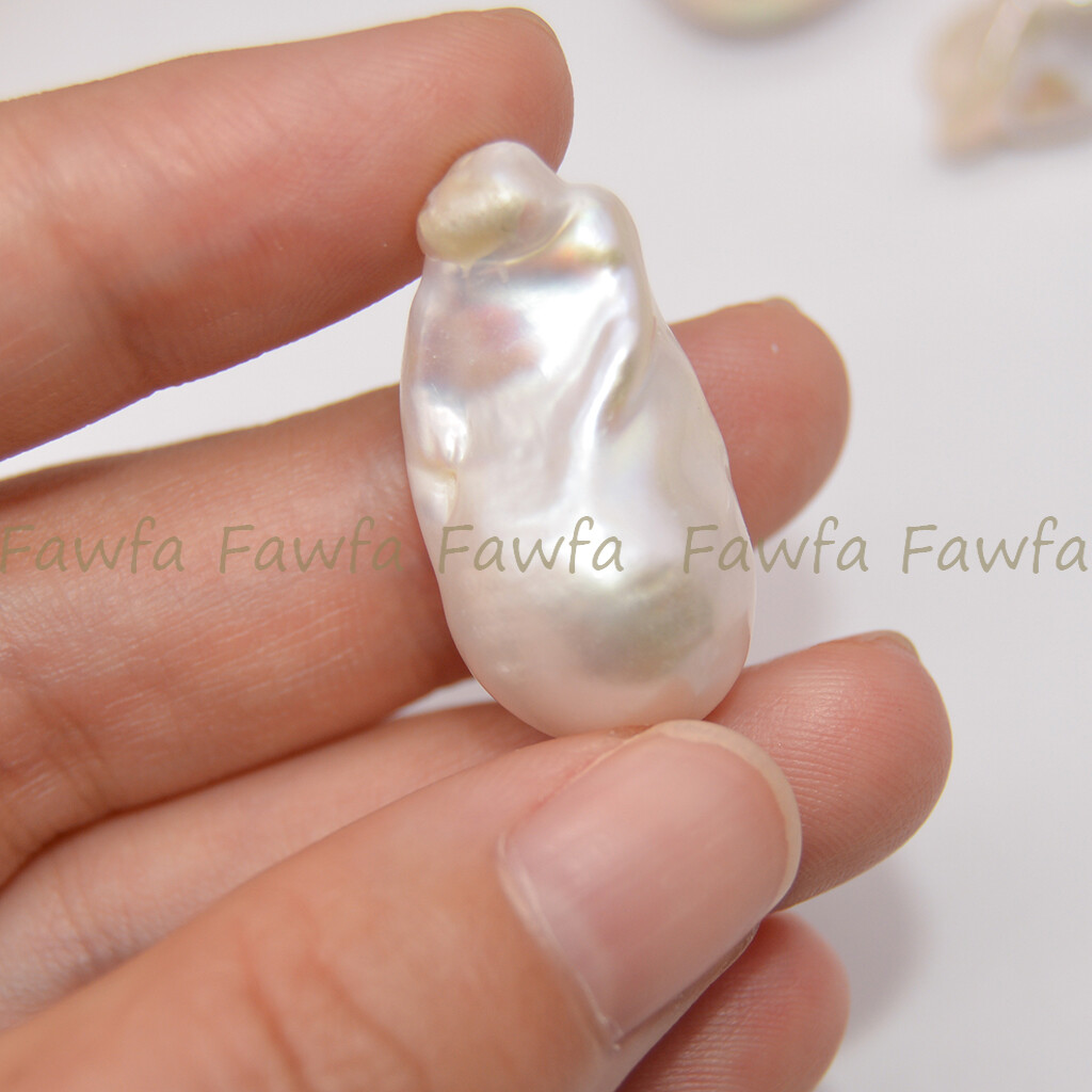 1Pc Natural 15-30mm No Drilled Hole Keshi Freshwater Pearl Baroque Loose Bead