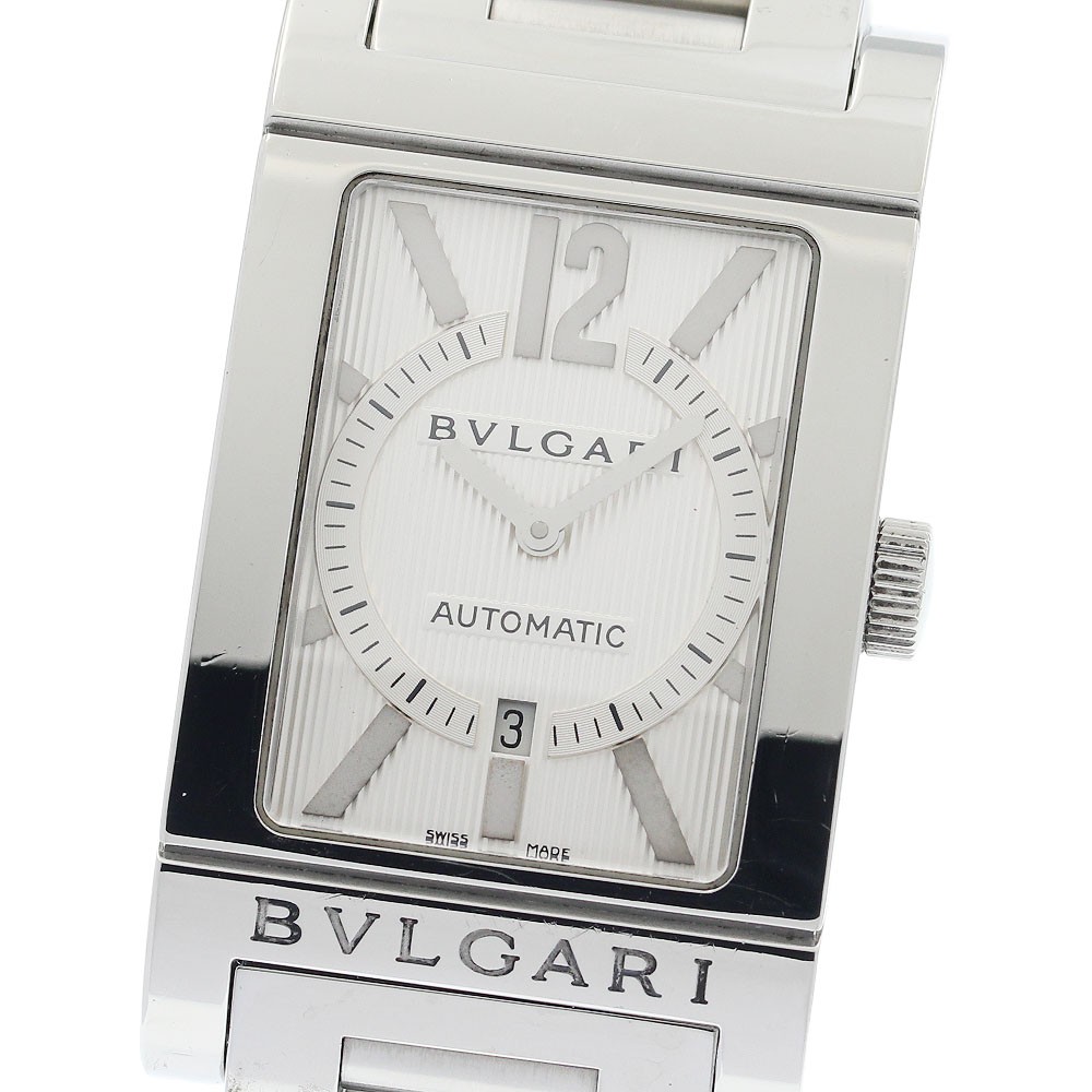 BVLGARI Rettangolo RT45S Date white Dial Automatic Men’s Watch_942378