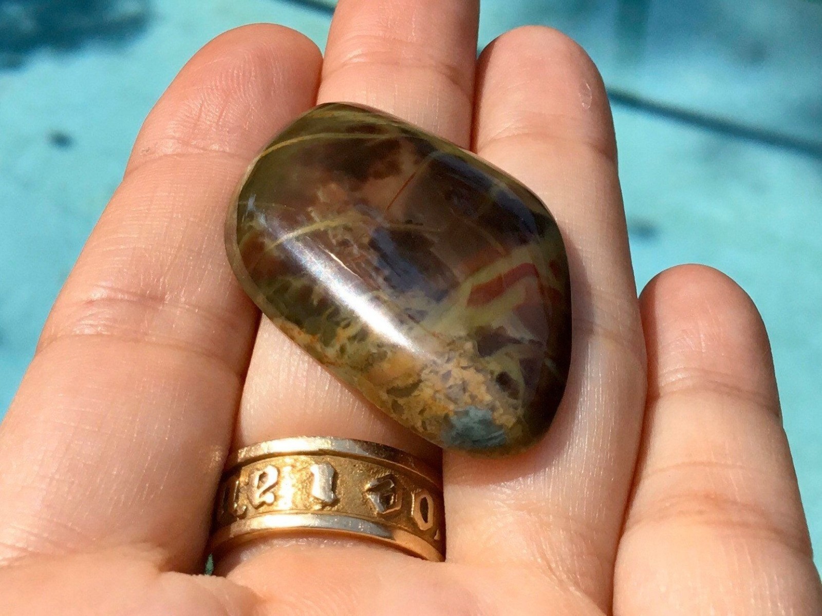 Oregon Morrisonite Jasper Freeform 45x26x5 mm Cabochon Gemstone