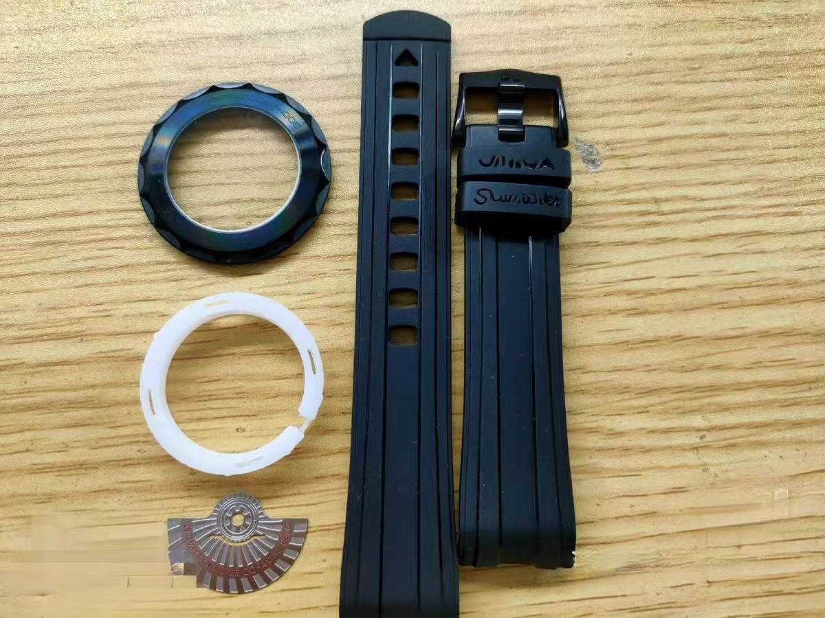 DIY Watch Part Kit for 8200 8215 Seamaster 300 007 42mm Case+Dial+Hands+Strap