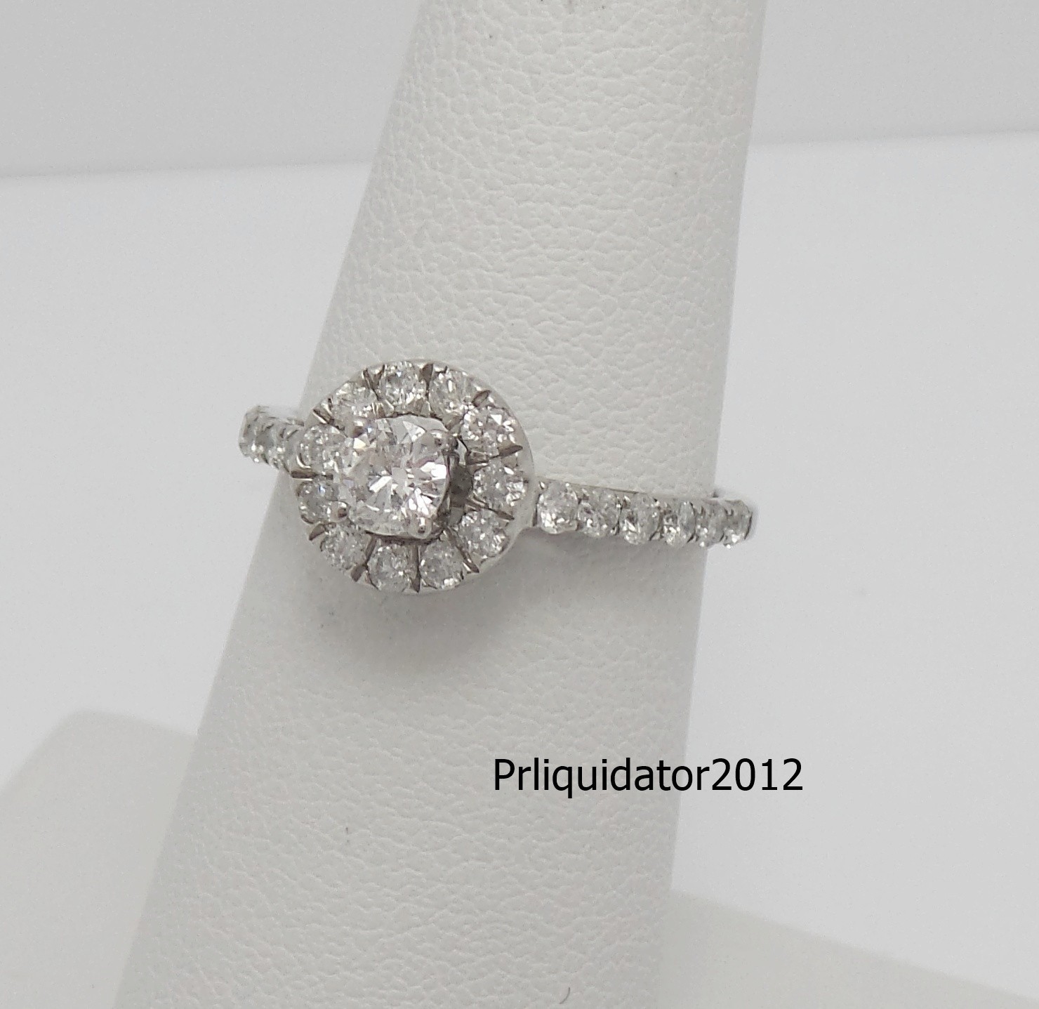 3/4CT Natural Round Diamond Engagement Wedding Bridal Ring 10K White Gold Band