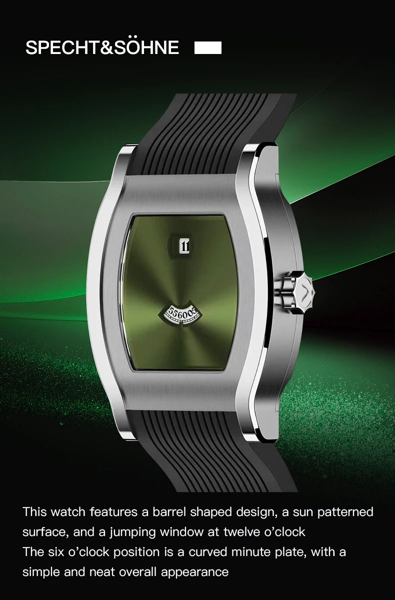Specht & Söhne Jump Hour Automatic Mechanical Men’s Watch Sapphire Crystal