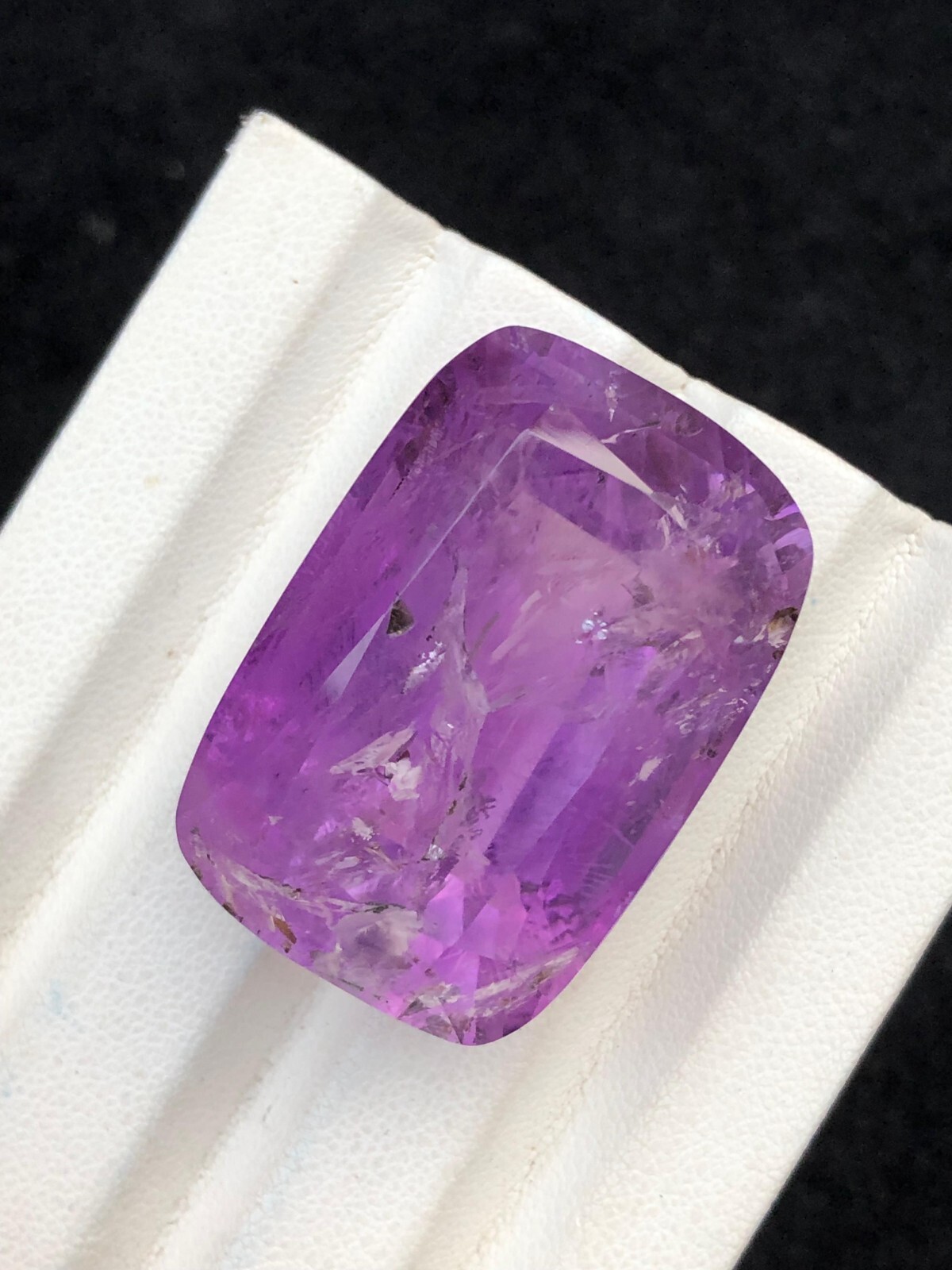 99.20 Ct Natural cut amethyst Emerald shape loose gemstone from Afghanistan.