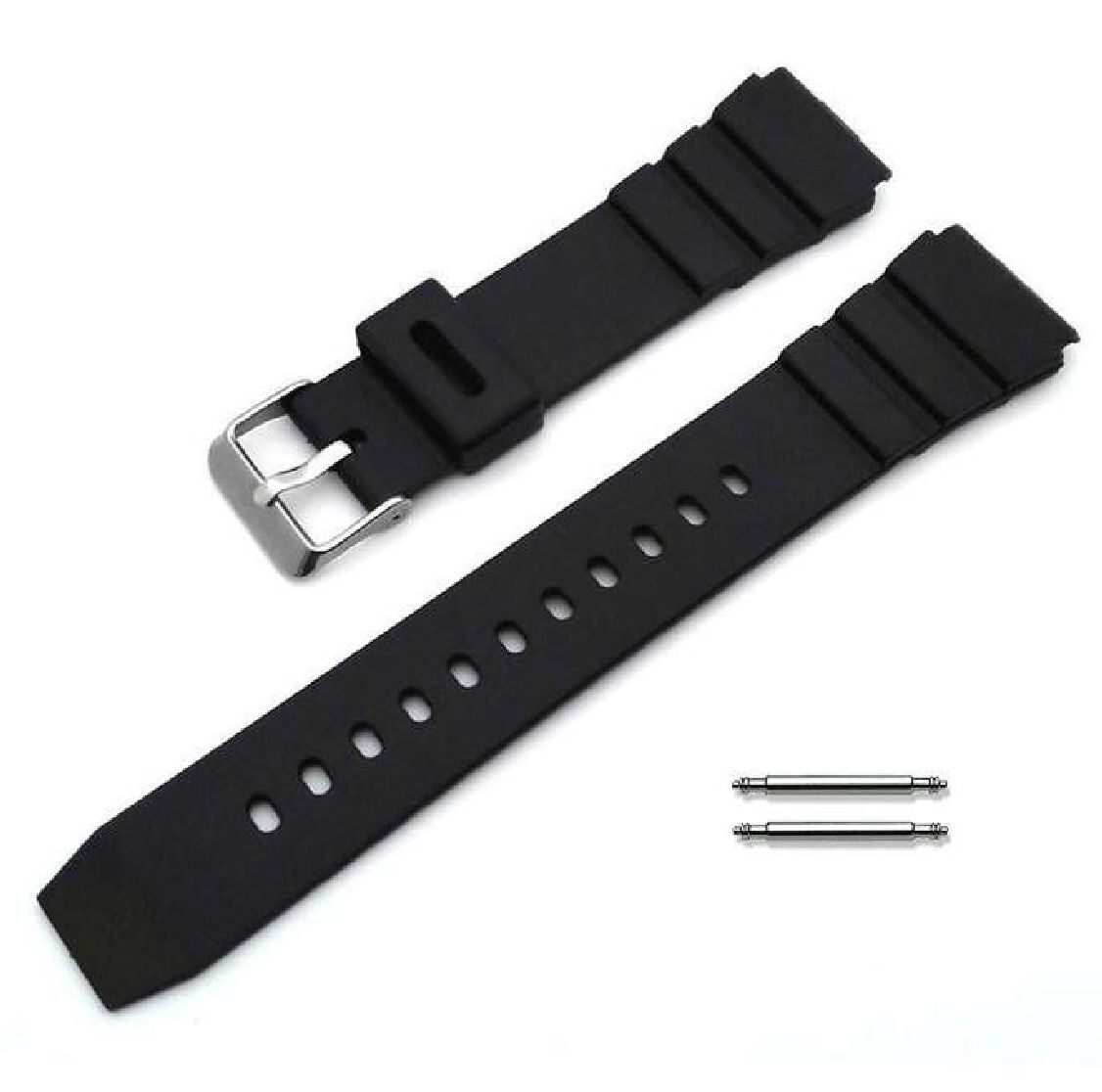 Steel Silicone Replacement Watch Band Fits Casio DURO MDV-106 MDV106-1AV MDV106B
