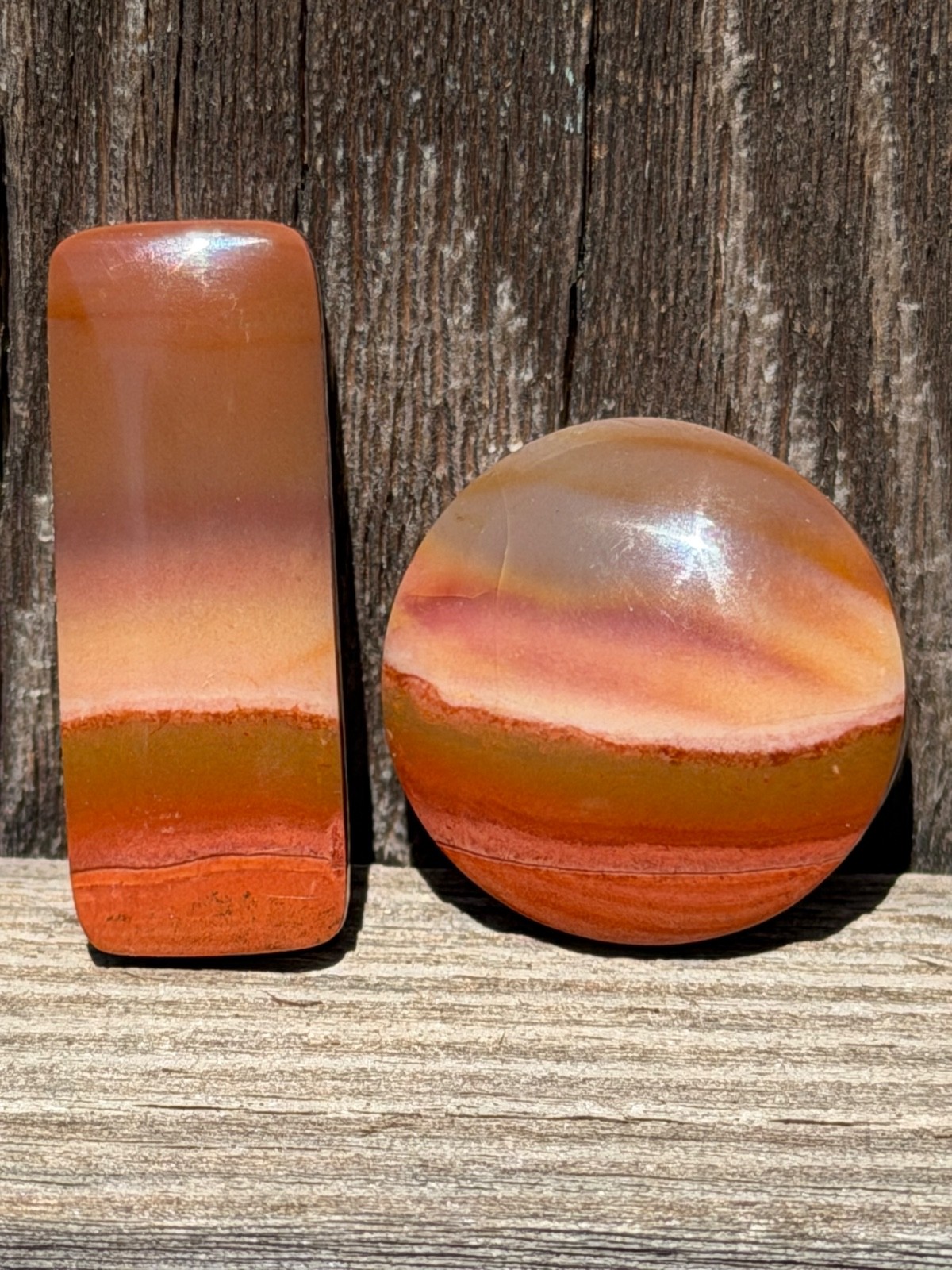 Polychrome Jasper Cabochon Pair Madagascar