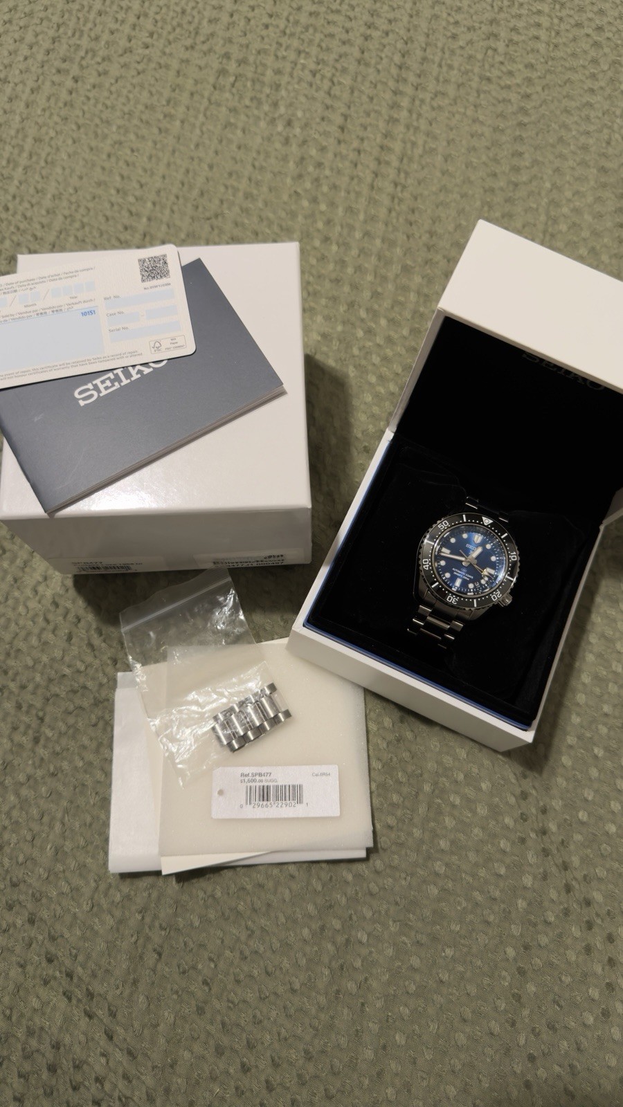 Seiko Prospex 1968 Heritage Diver’s GMT 42mm Blue Dial Watch SPB477 #497/500
