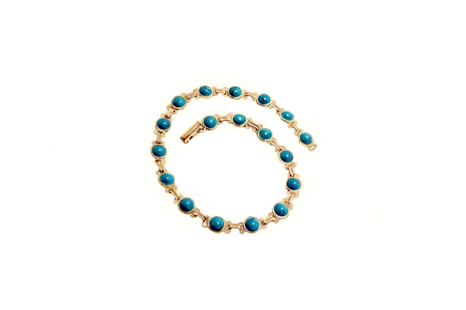 Handmade Turquoise Chain Anklets | 14K Gold Filled Healing Gemstone Bracelets