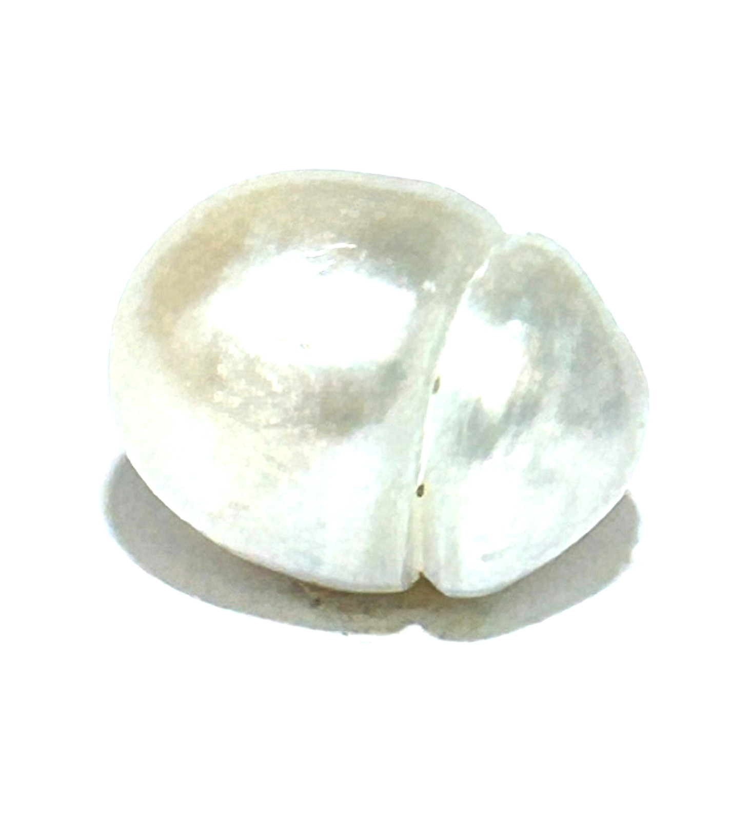 Baroque 11.6 x 15.1mm Natural Silver-White Indonesian South Sea Cultured Pearl