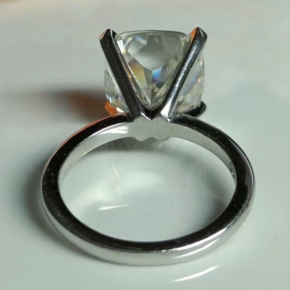 Certified Natural 5ct DEF VVS1 White Diamond Wedding Solitaire Ring 950 Platinum