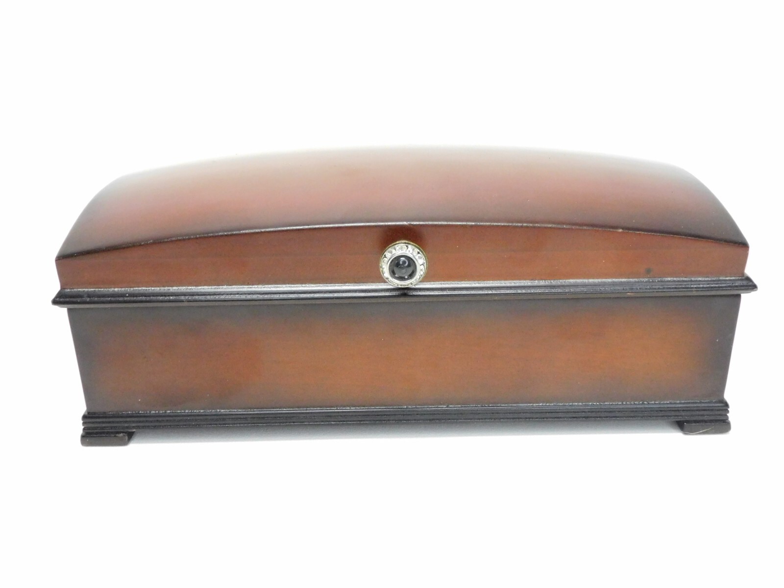 Vintage Bombay 087 26Z Jewelry Box Musical Wood Mirror 8.5″ x 4.5″