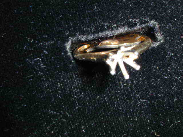 New Old Stock Quality 14kt Gold Engagement Ring Mounting Size 5.75, 2.4 grams