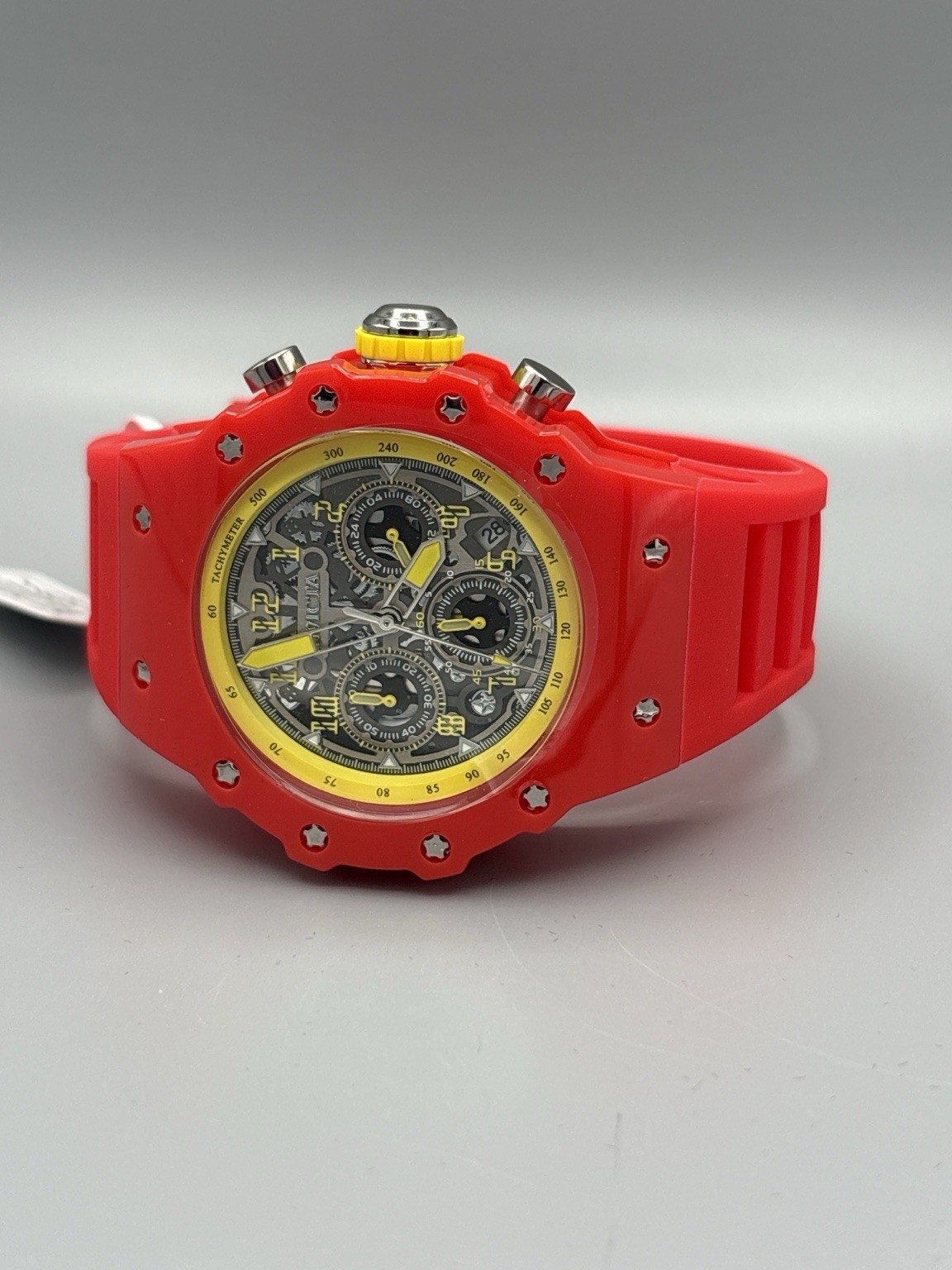 Invicta Racing Vaulthan 69659 Men’s Chronograph Watch 44mm Red Silicone Band