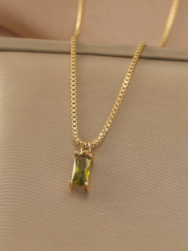 Birthstone Necklace for Women Necklace Dainty Cubic Zirconia Pendant Jewelry USA
