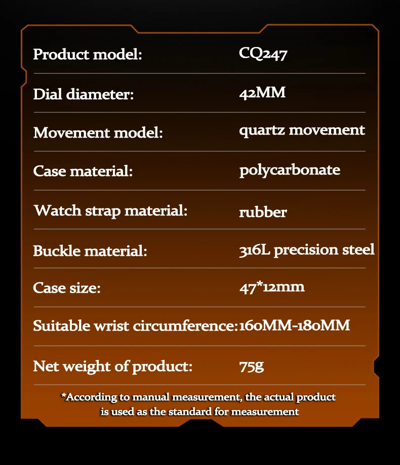 Men’s Transparent Case Watch Night Glow Fashion Sports Waterproof Casual