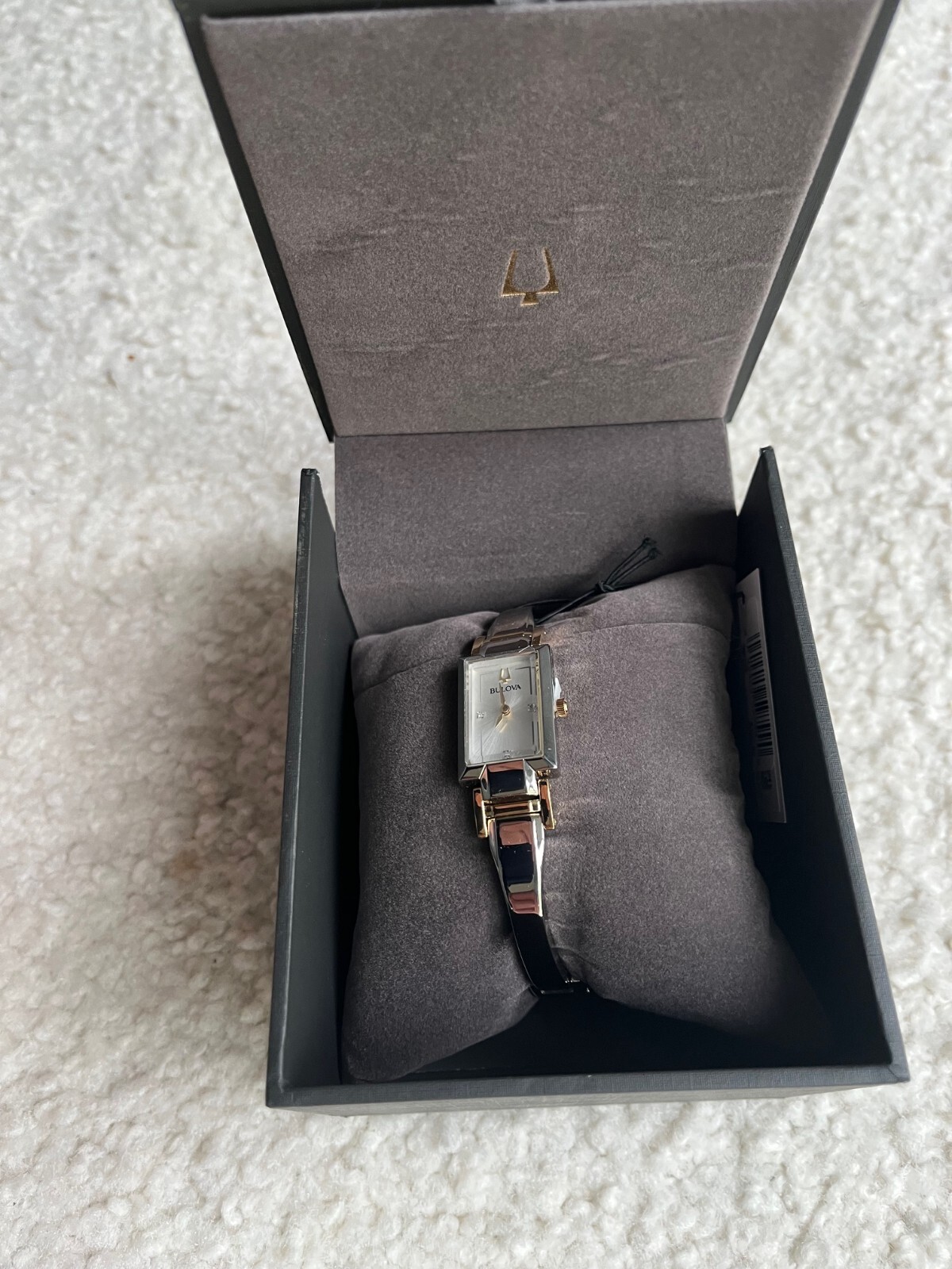Bulova Classic Diamond Two-Tone Stainless Steel Quartz Ladies Watch 98P229