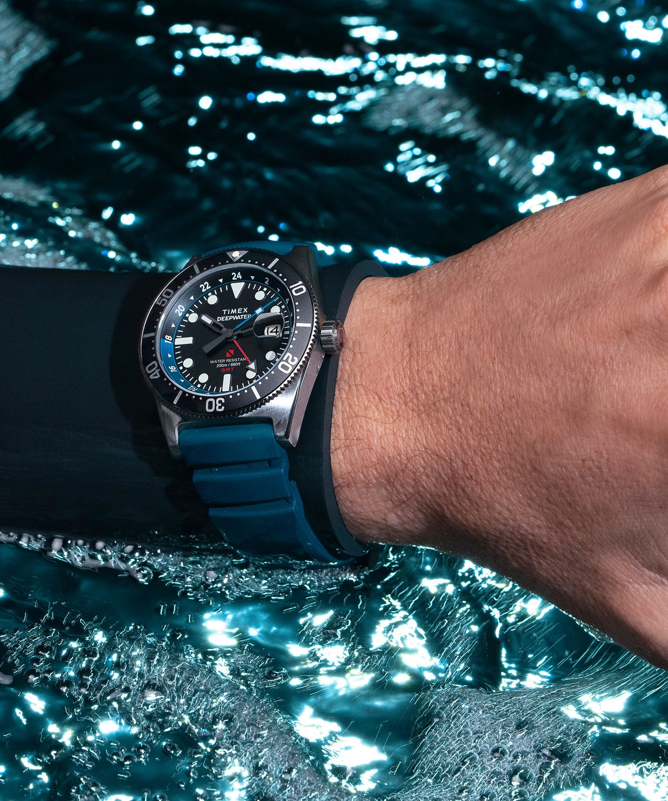 Timex Deepwater Reef 200 GMT 41mm Watch TW2W75100