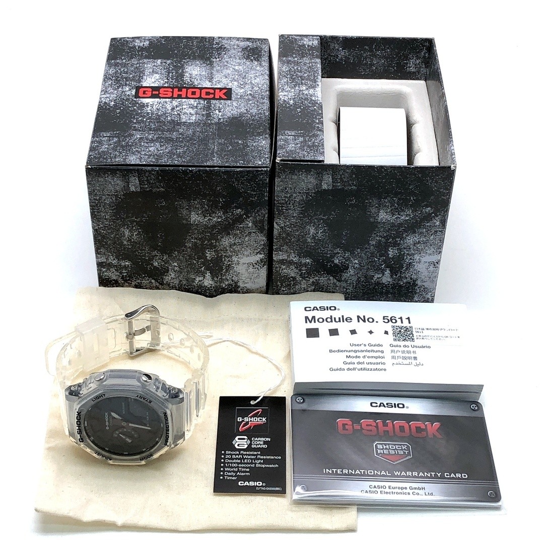 G SHOCK GA 2100SKE 7A Skeleton Series Skeleton Octagon Case Casioak LED Light Re