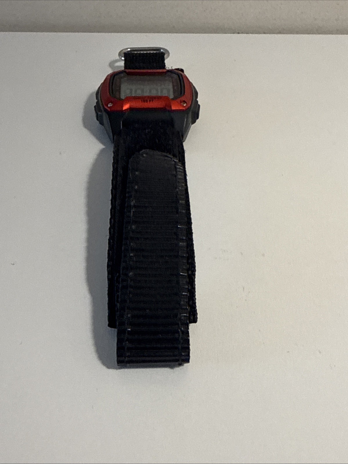 Armitron All-Sport Digital Watch Red Black Nylon Band Water Resistant 165ft/50M