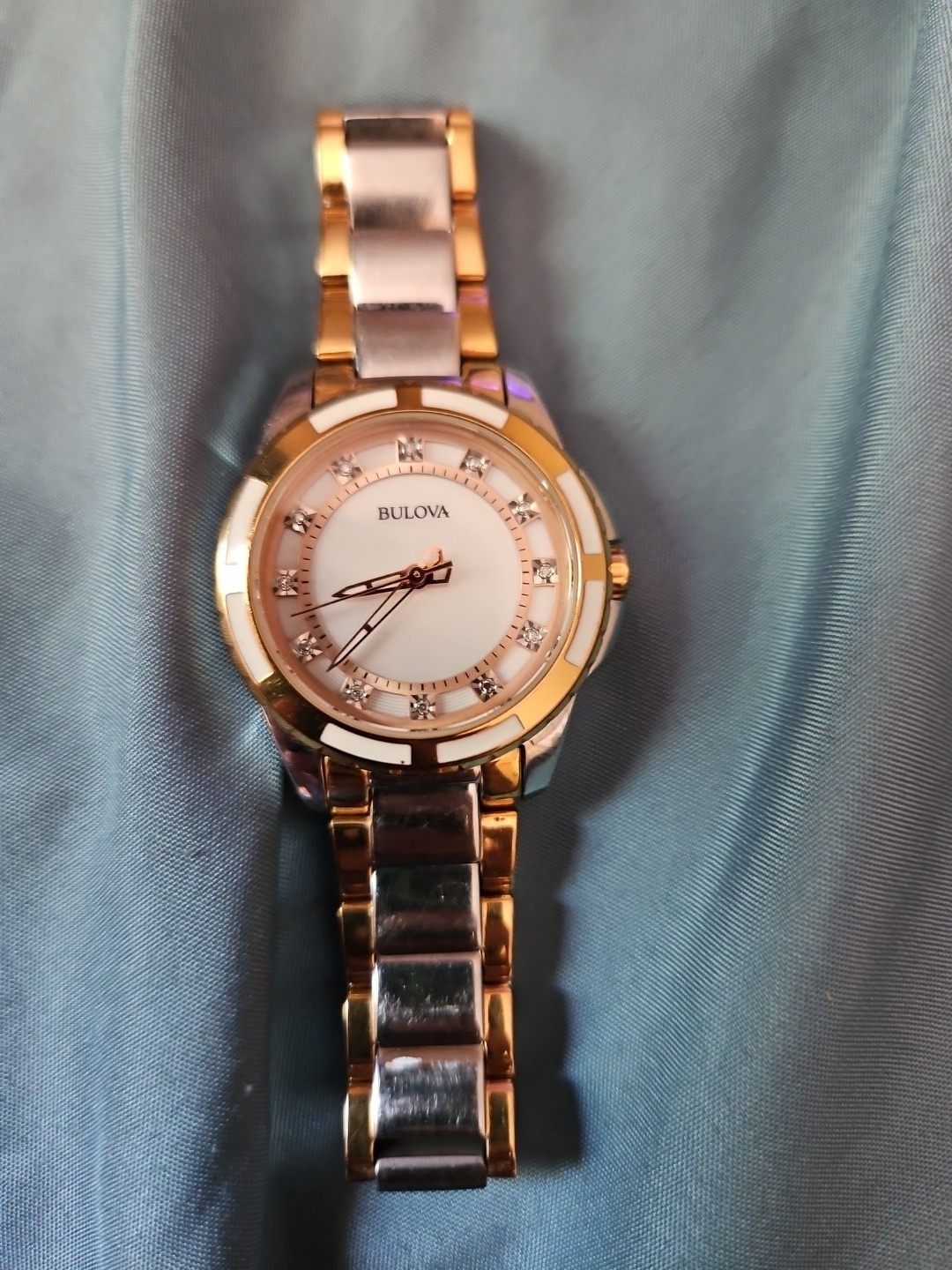 Bulova Women’s C637452 Two-Tone Stainless Steel Watch, Pre-Owned Excellent Cond