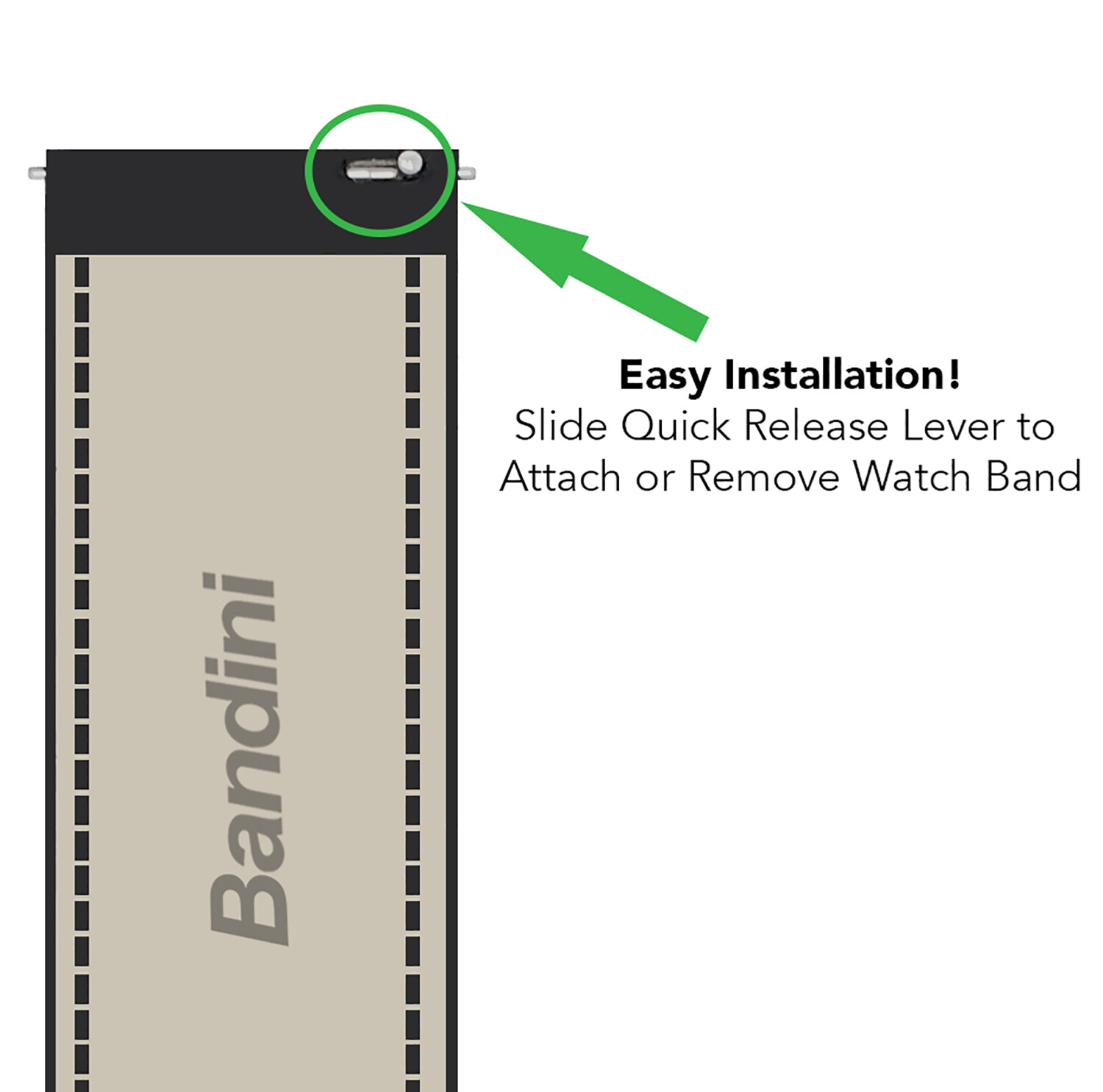 Bandini Silicone Smart Watch Band, Rubber Strap, Waterproof 12 14 18 20 24 22mm