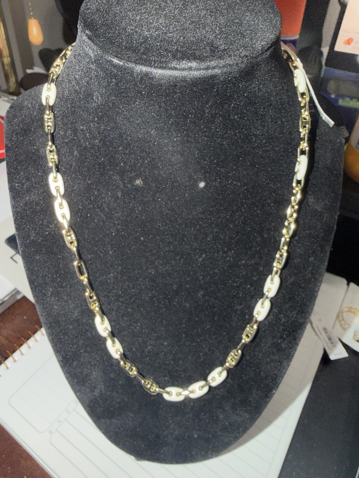Kendra Scott Bailey Gold & White Mix Chain Necklace
