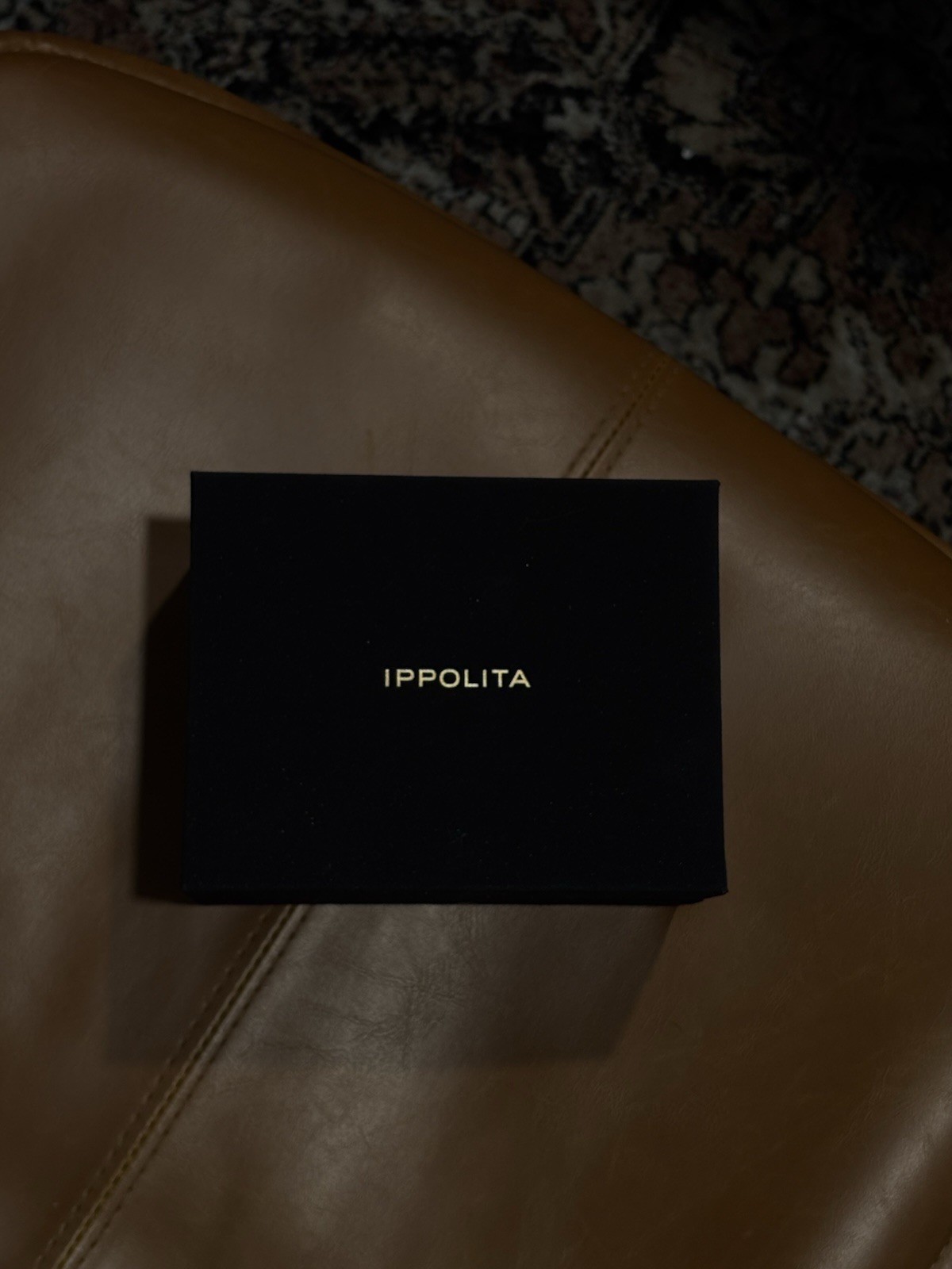 IPPOLITA Black Lined Double Sided Jewelry Gift Box w/ Drawstring Pouch –