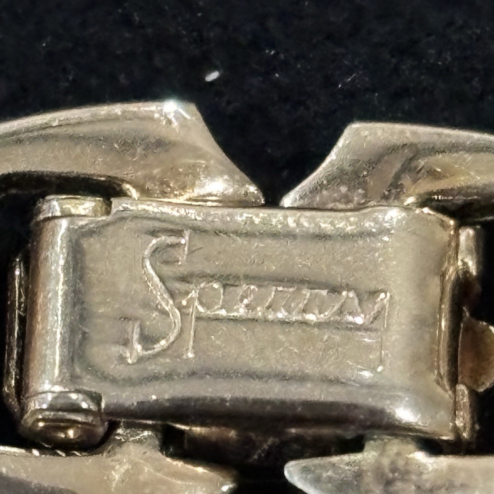 Sperry Gold Tone Chunky Rolo Link Chain Necklace 15” 9.7mm Vintage Signed