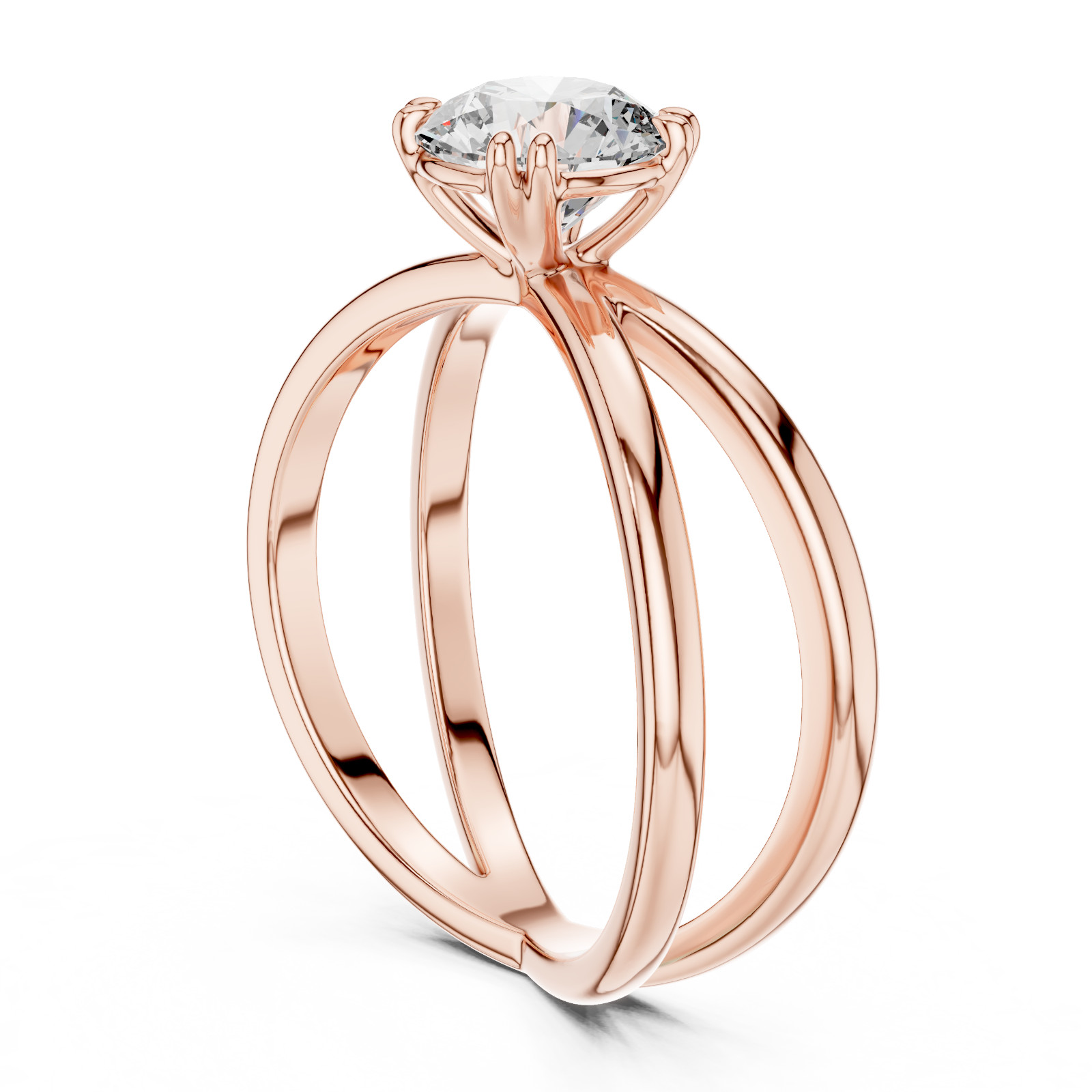 1 Ct Lab Grown Diamond IGI Certified Wedding Gift For Her Gold Ring 14 K F VVS