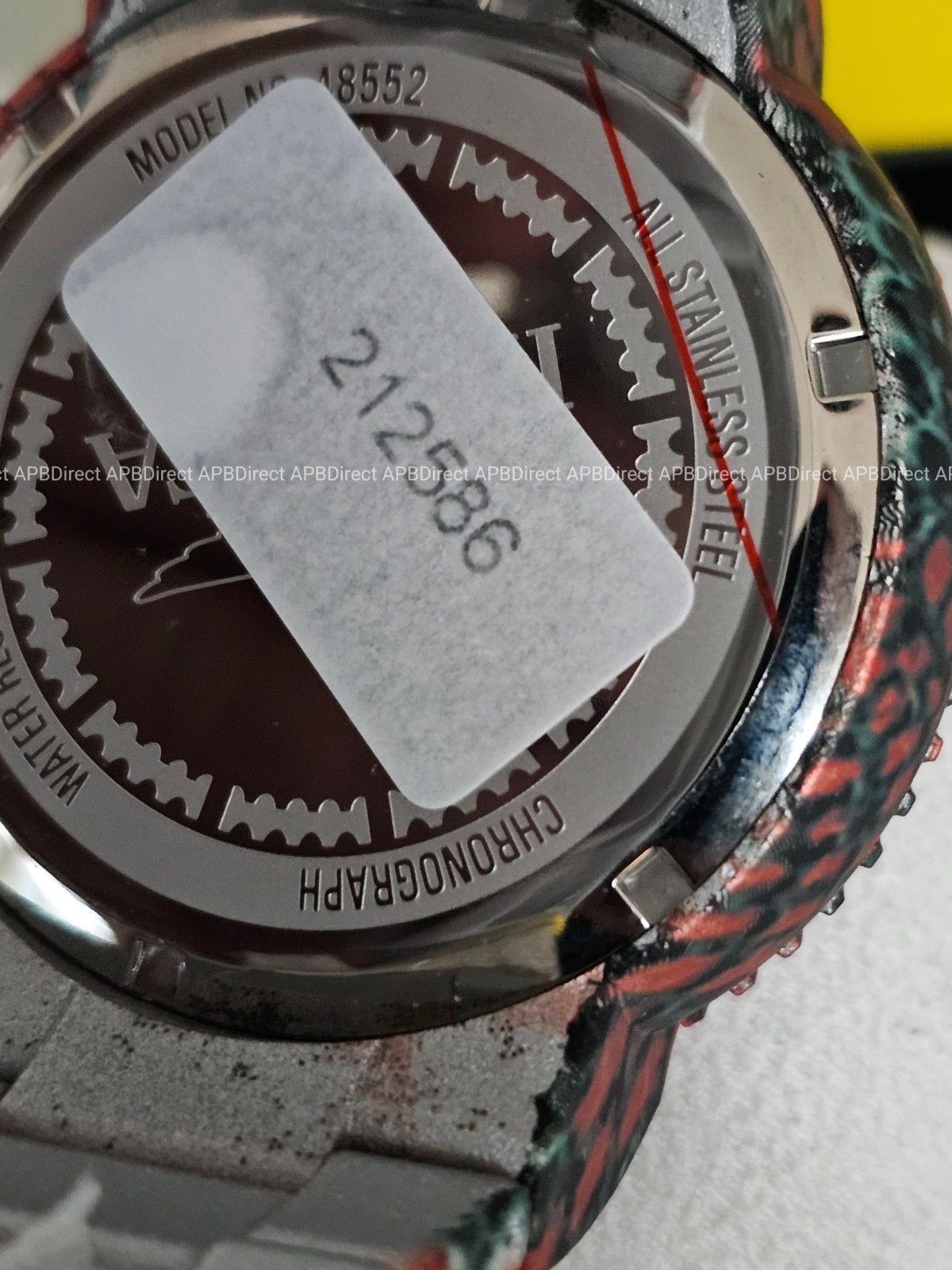 Invicta – Pro Diver HYDROPLATED Snake Skin – Chrono Black RED – 52mm mens watch
