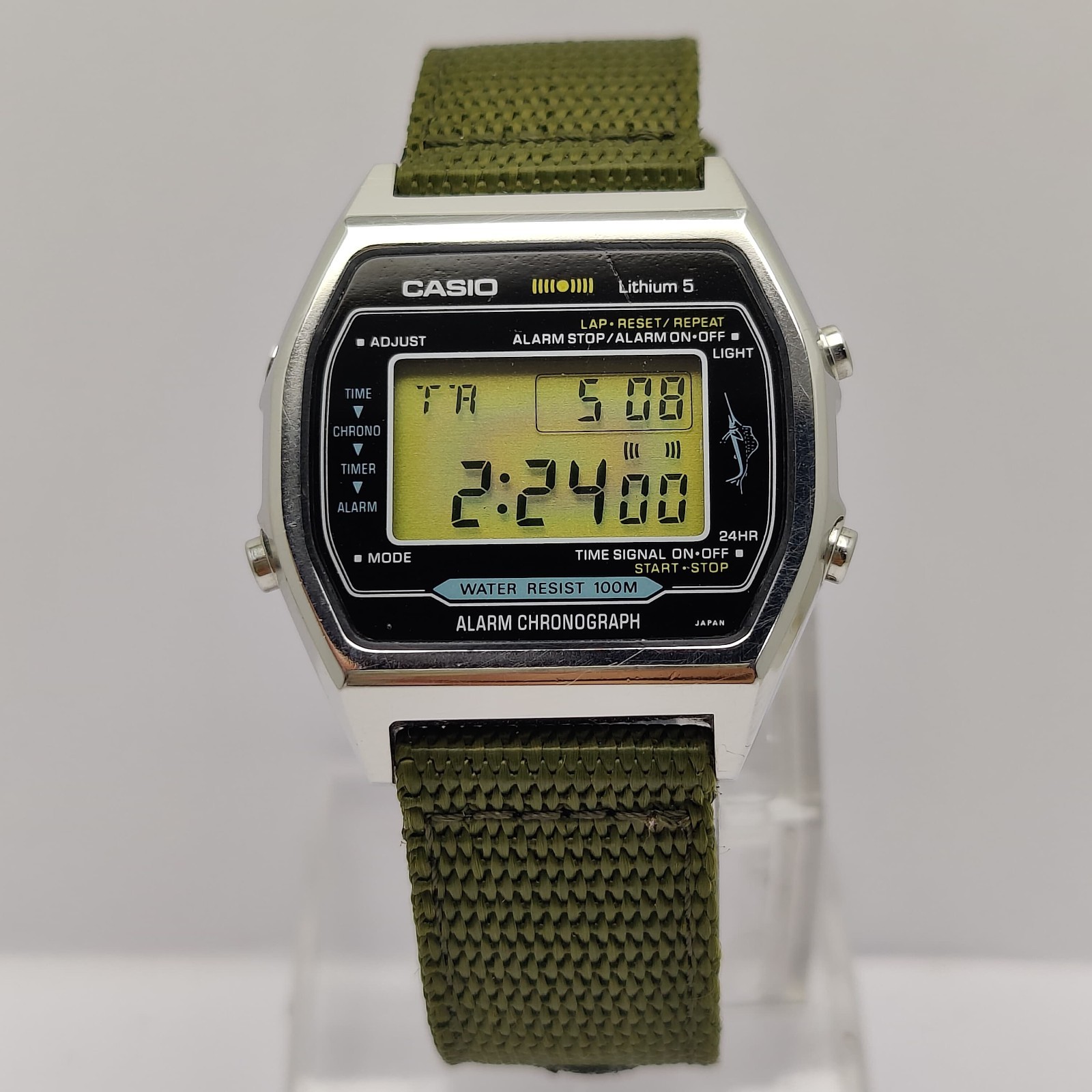 Vintage Casio Marlin H101 106 Digital Chronograph/Timer/Alarm 1980s Men’s Watch